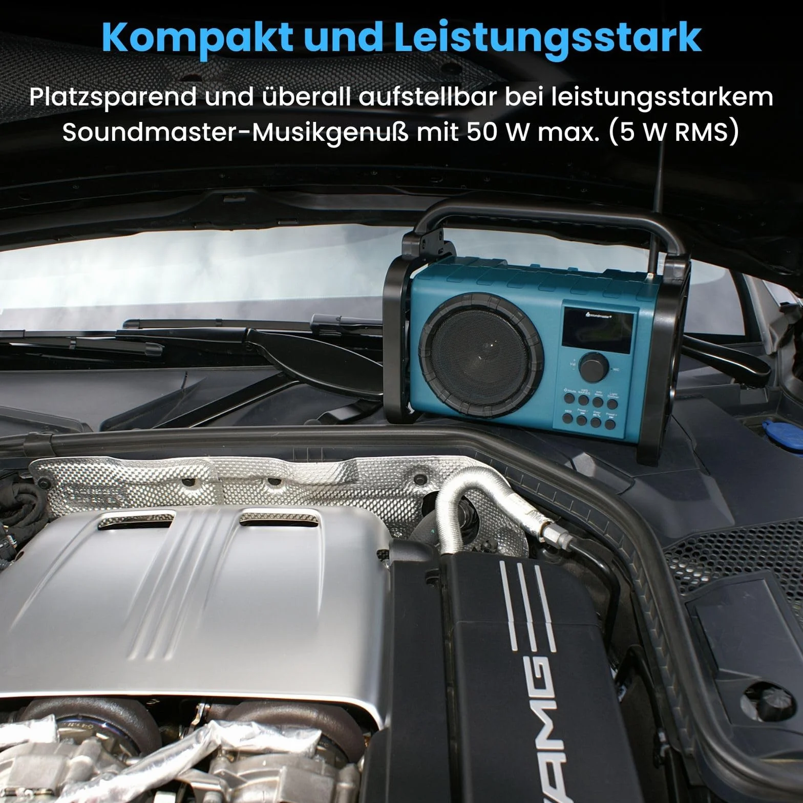 Soundmaster Radio da cantiere DAB80SG DAB+ FM Bluetooth batteria agli ioni di litio