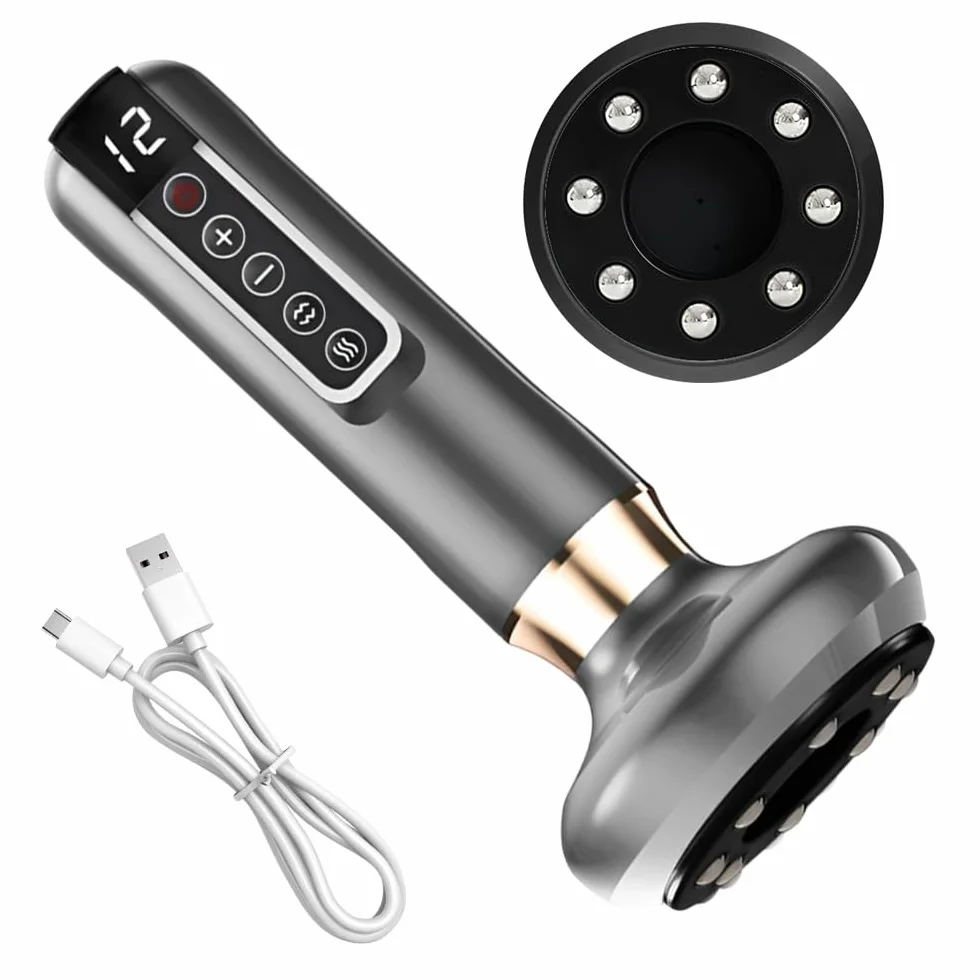 NAVESO Velora Massaggiatore Anti Cellulite, Velora Beauty Anticellulite, Massaggiatore Elettrico, Massaggia-tore Cellulite, Anti-Cellulite Vacuum Massagg-iatore Cellulite Corpo Gambe e Glute (Grigio)
