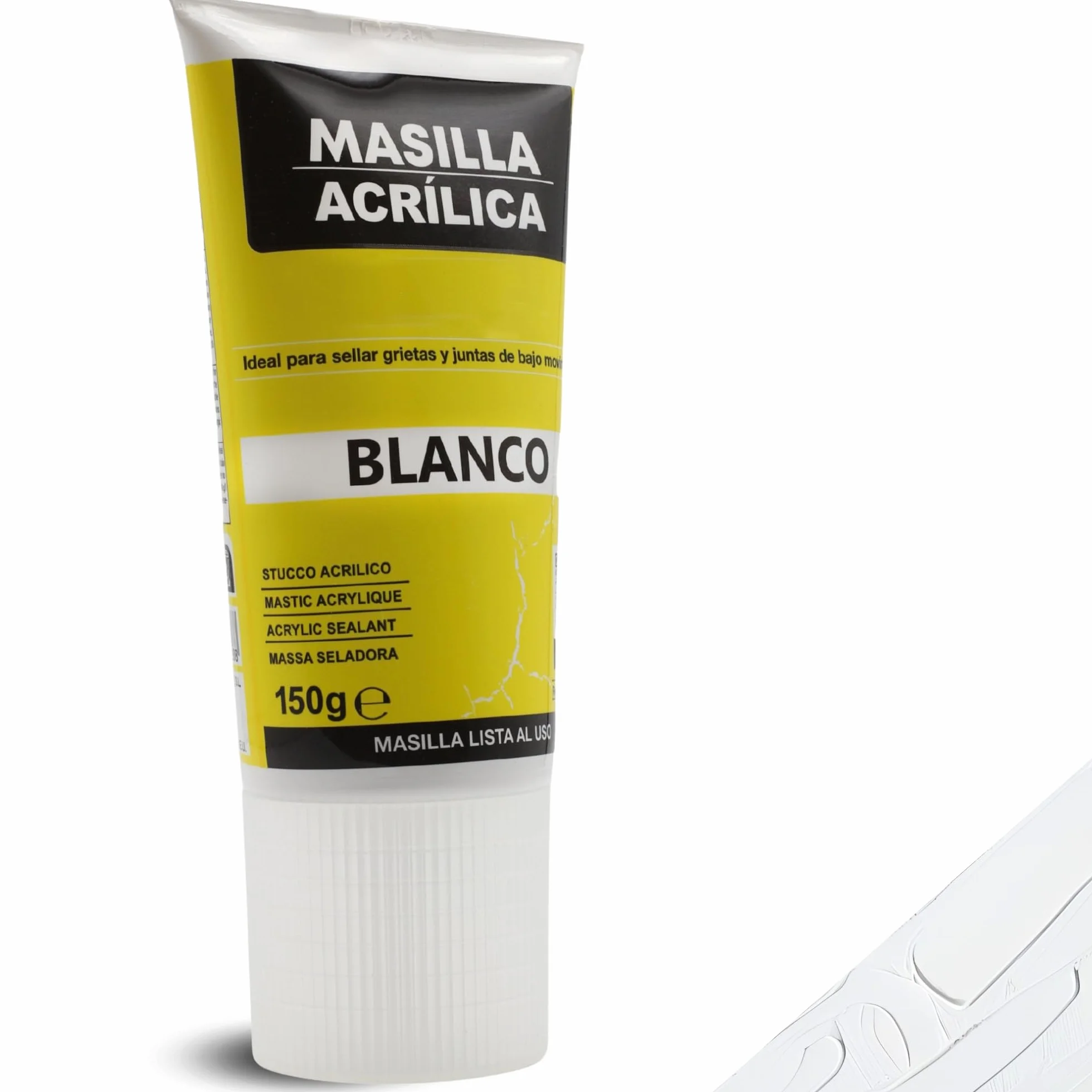 TECHZOCO Stucco acrilico bianco 150 grammi tubo riempitrice fori