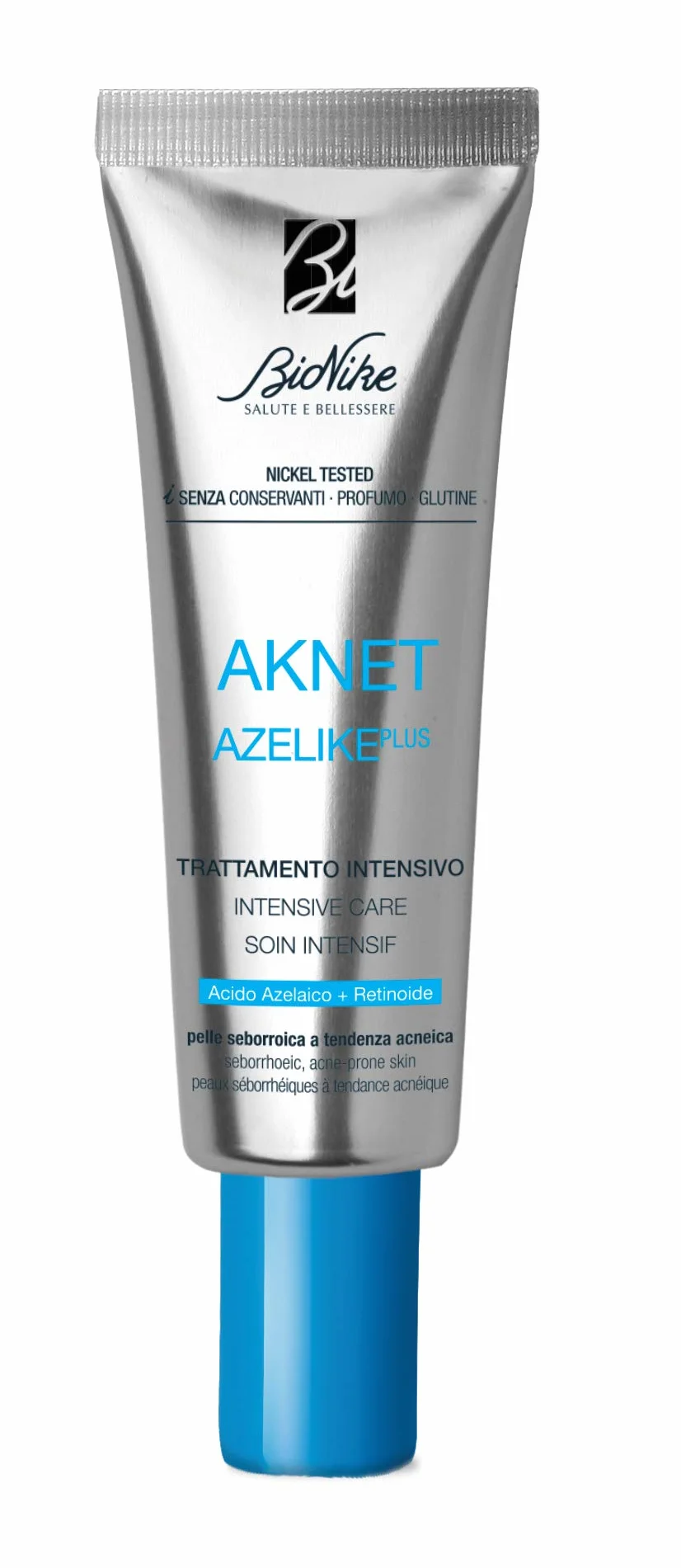 Bionike Aknet Azelike Plus - Trattamento Viso Intensivo con Acido Azelaico per Pelli a Tendenza Acneica con Punti Bianchi e Neri, Contrasta l'Infiammazione dei Follicoli, 30 ml