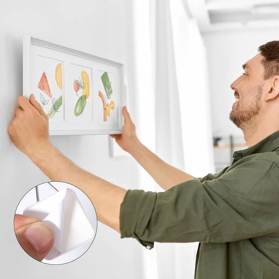 Ganci Autoadesivi Invisibili 15 Pezzi per Muro, Appendere Piatti, Orologio, Foto, Pittura, Quadro
