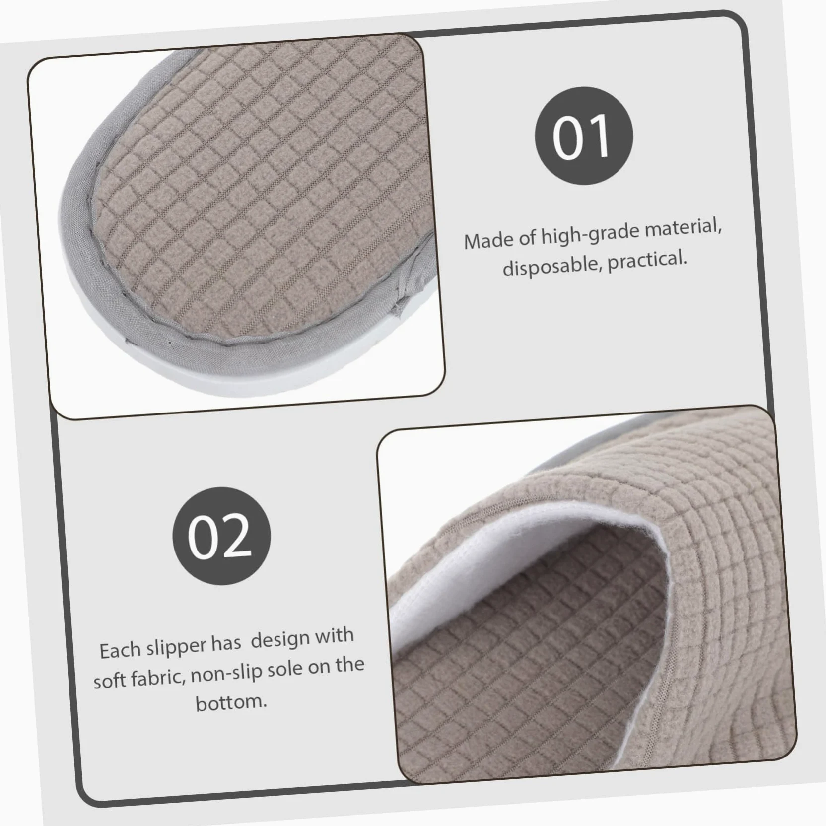 Anneome Pantofole Monouso da Casa e Hotel 6 Paia in Pile Antiscivolo per Ospiti Donna e Uomo, Pantofole Usa e Getta per Viaggi, Spa e Pedicure, Confortevoli e Lavabili