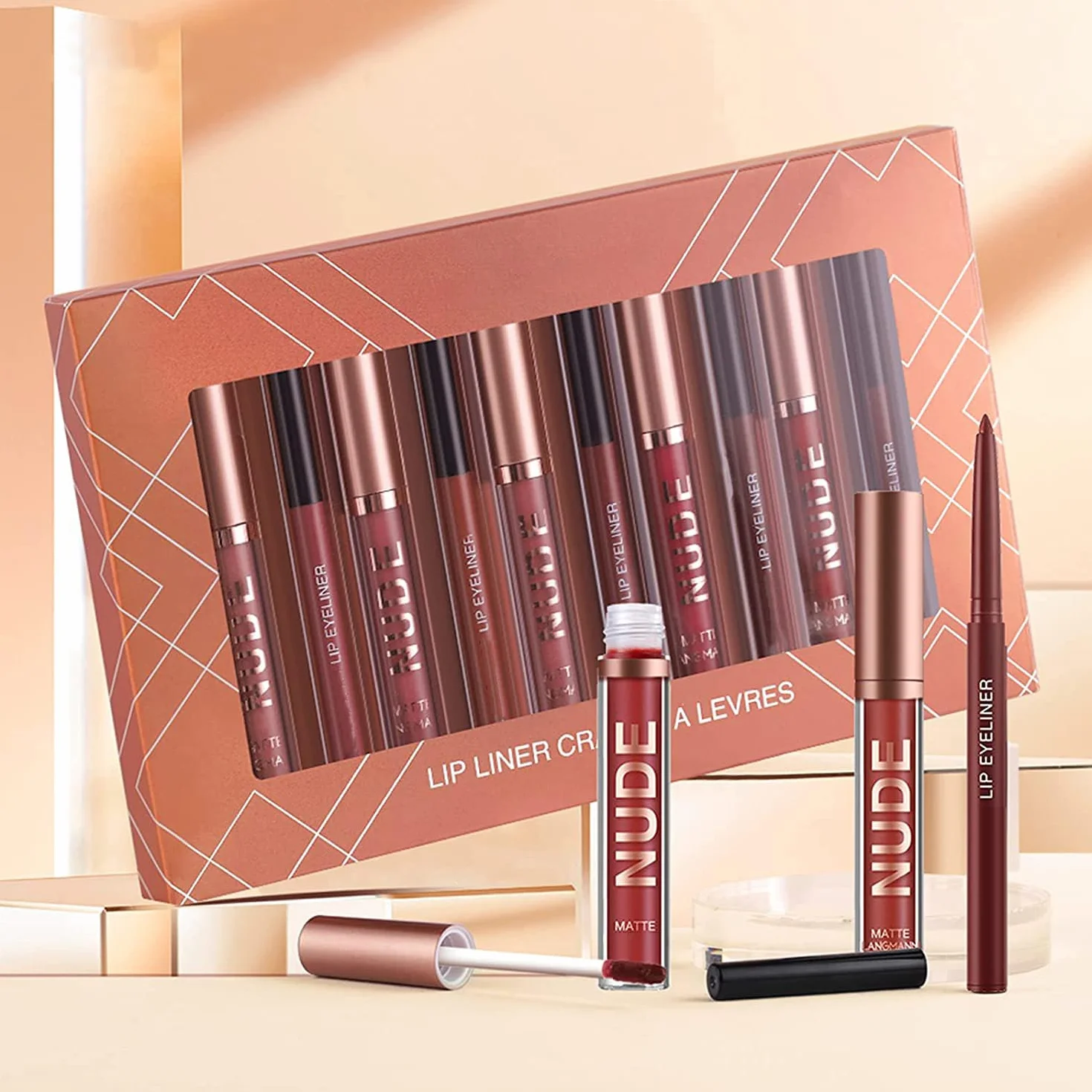 12 Pz Matita Labbra Matte E Set Di Rossetto 24 Ore Nudi Impermeabile Bellezza Trucco Kit Lipgloss Liptints Per Le Donne Matita Rossetto Lifter Regali