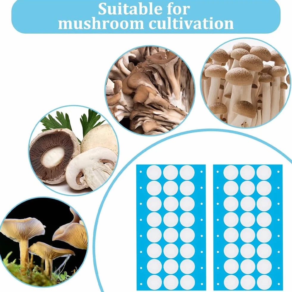 GORGECRAFT 144 pz Filtro Sintetico Adesivo Disco 20mm 0.3μm per Coltivazione Funghi
