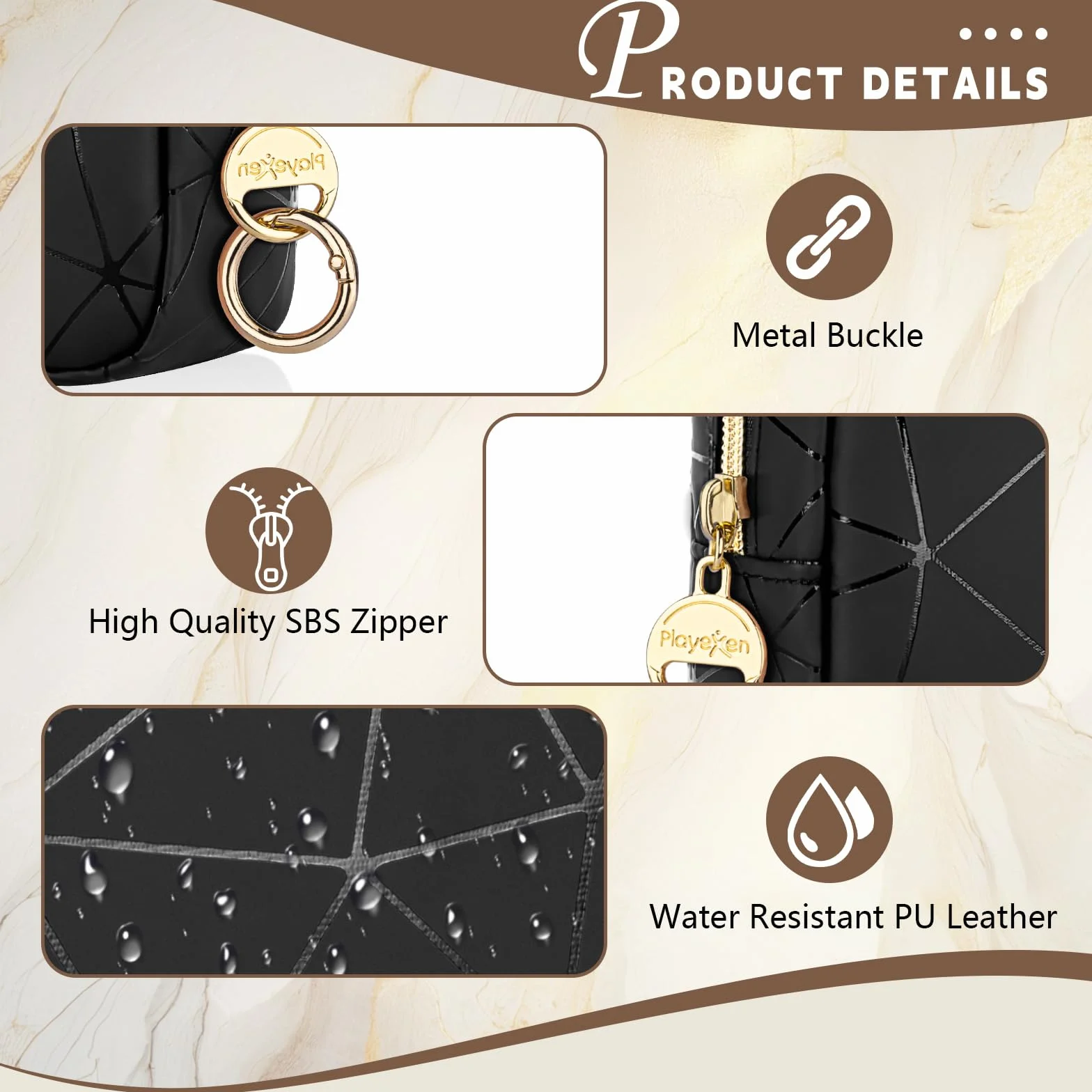 2 Pezzi Porta Trucchi Piccolo da Borsetta Pochette Piccola per Trucco Avec Mini Trousse per Rossetto Multifunzionale Portatile Mini Borsa Porta Trucchi Impermeabile Idee Regalo Ragazza(Nero)