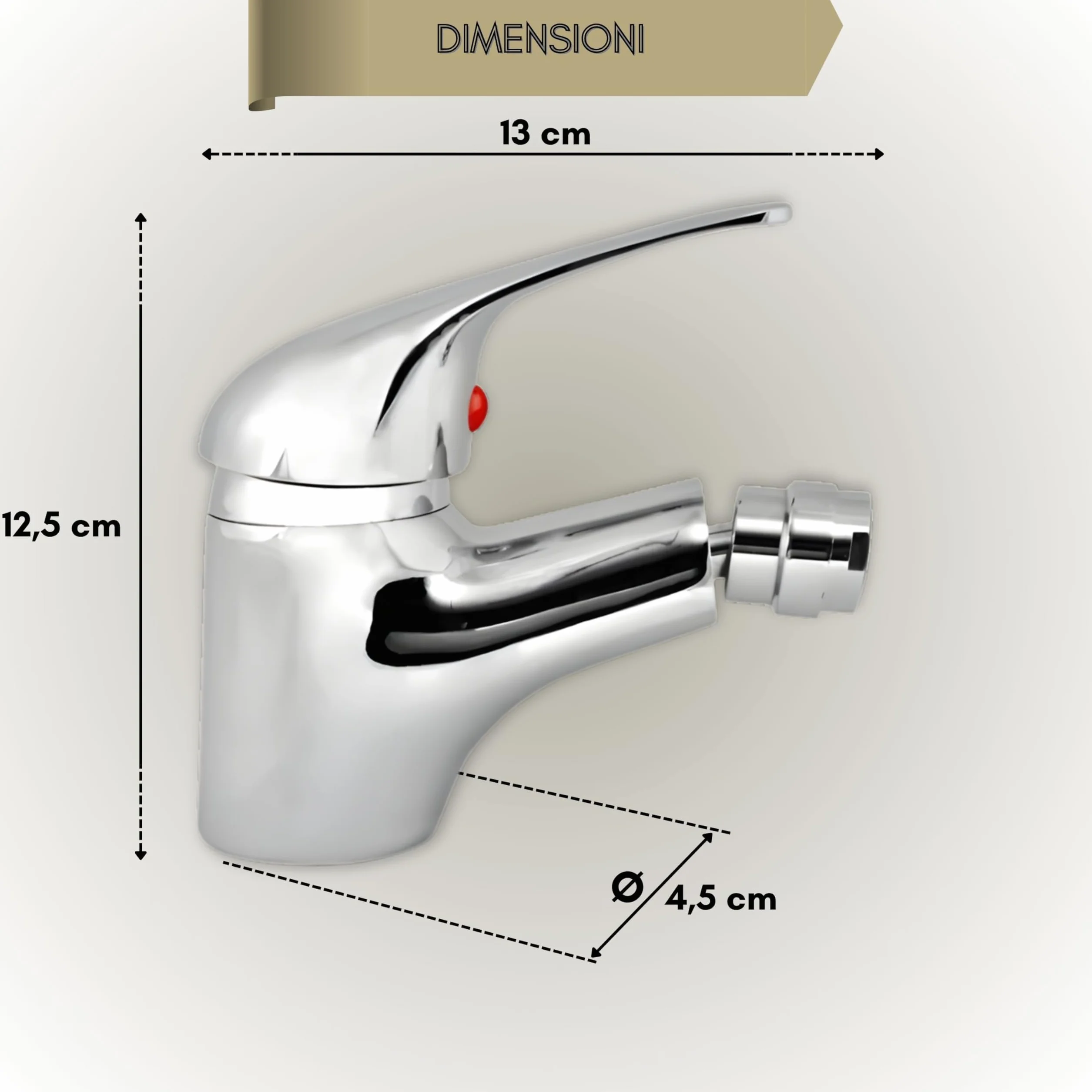 Yasta Rubinetto Bidet Miscelatore Argento con Testa Mobile Orientabile 360 Gradi per Lavabo Lavandino, Leva Monocomando