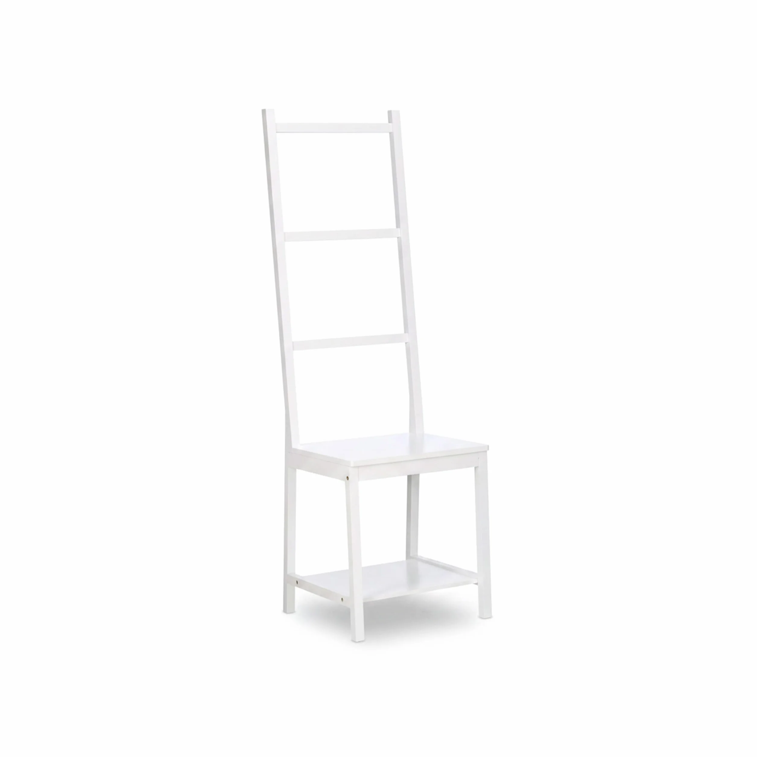 Relaxdays Sedia Portasciugamani in Bambù 133x40x42 cm Bianco