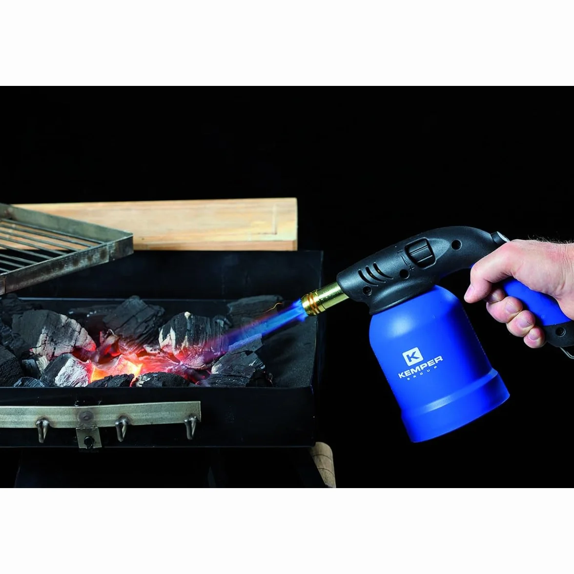 Kemper Lampada Per Saldare Cannello Accendi Fuoco + 4 Bombole Gas Butano