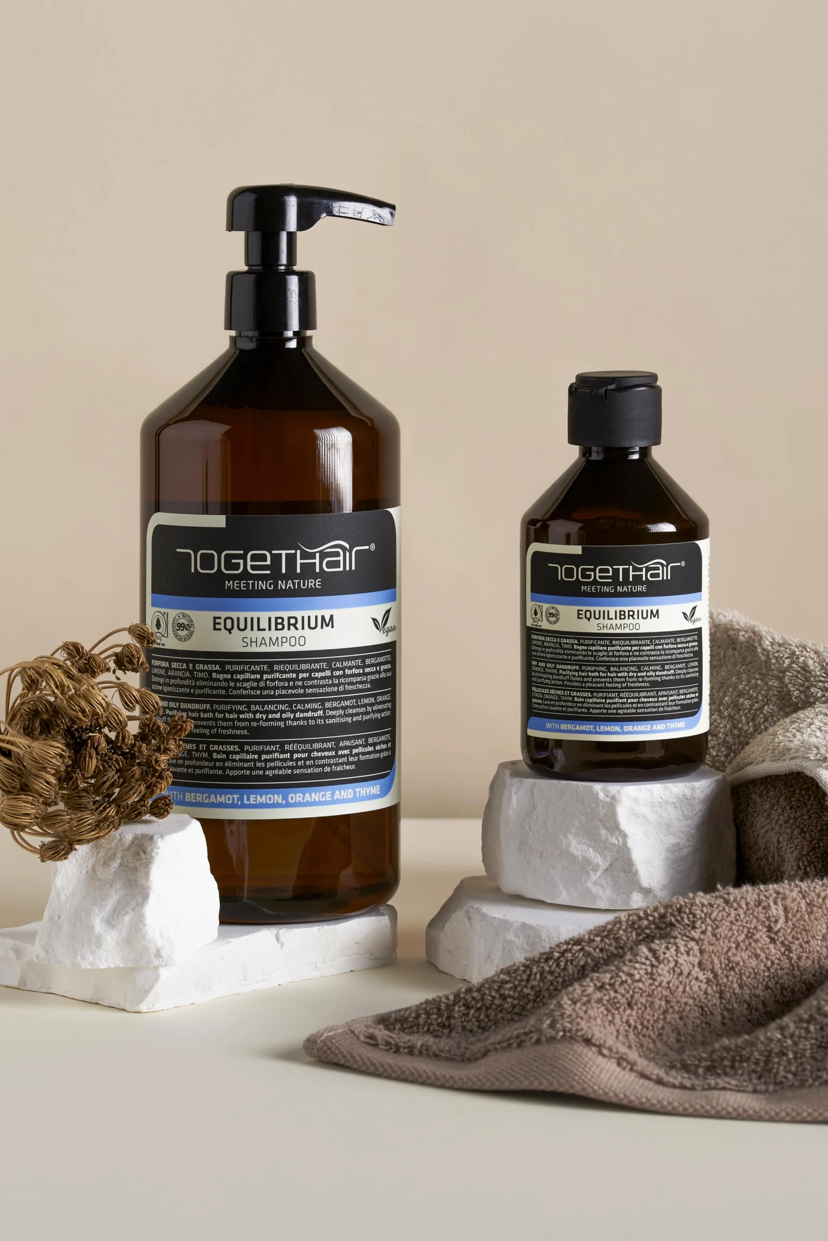 Togethair Equilibrium Shampoo 1000ml | Bagno purifcante per capelli con forfora secca e grassa