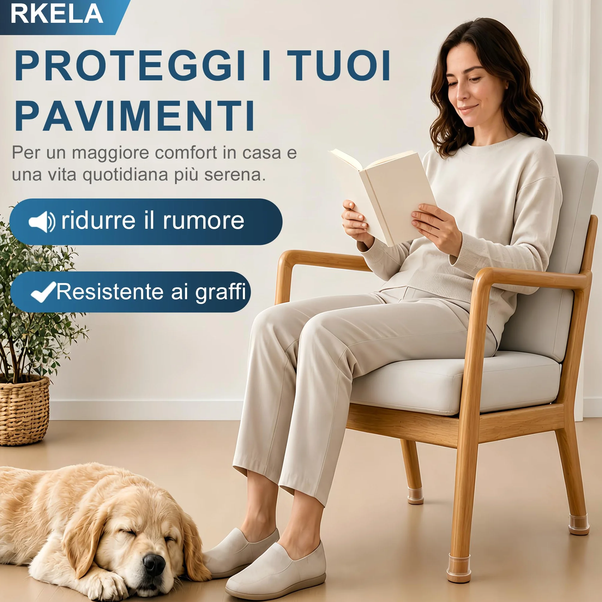 Gommini per Sedie Rotondi Con feltrini ispessito, 16 pezzi Coprigambe per Sedie, Protezioni per Pavimenti in Legno