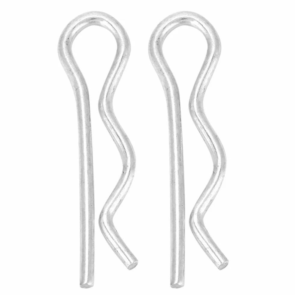 Coppiglia 10 pz 20 pz 30 pz ferro zincato tipo R Pin Cotter clip a molla pin di fissaggio 1.6/1.8/2/2.5mm