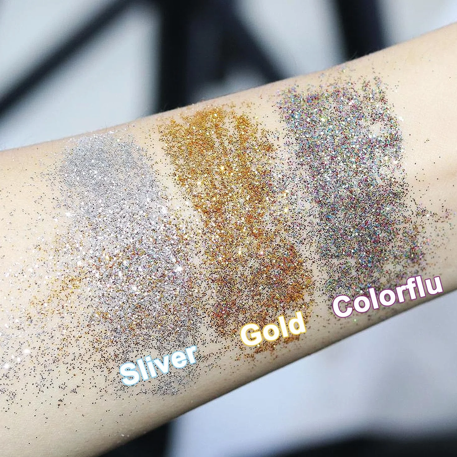 HTRUIYATY Glitter Spray per Corpo,Spray Glitter Brillantini per Capelli Polvere Ultrafine Glitter Make up per Tessuti Cosplay Festival