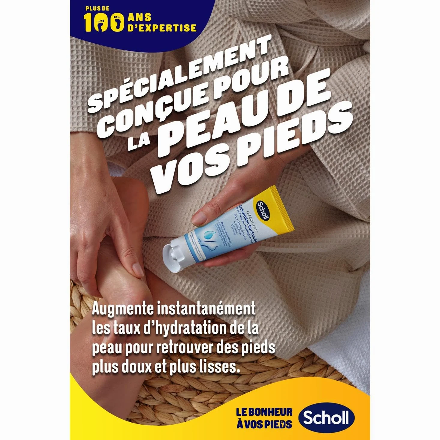 SCHOLL 2 creme idratanti rinforzate per pelle secca, 75 ml