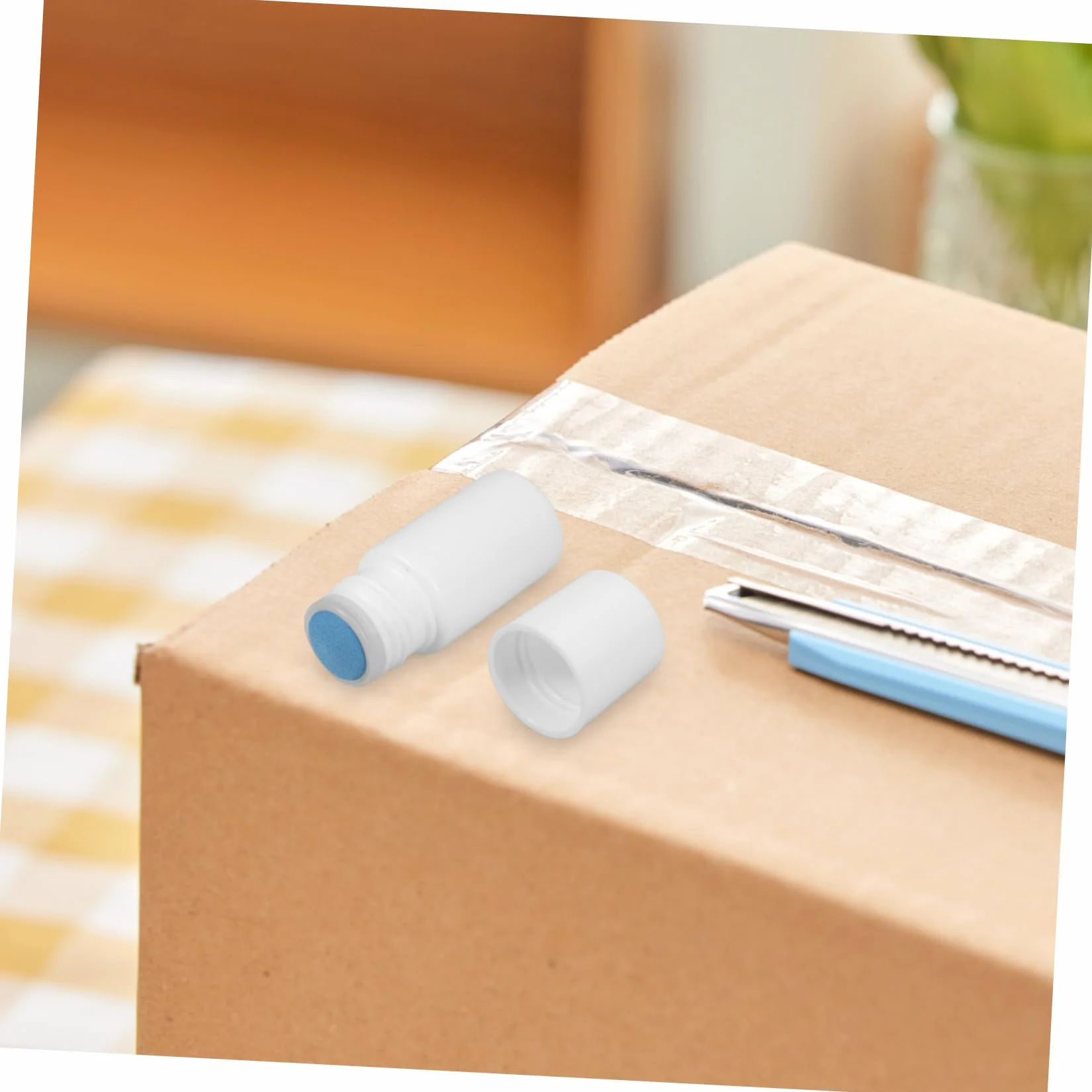 HEALLILY 6 flaconi vuoti con applicatore in spugna per liquidi, riutilizzabili, colla e per capelli, design compatto, ideale per viaggi, applicazione uniforme con plastica