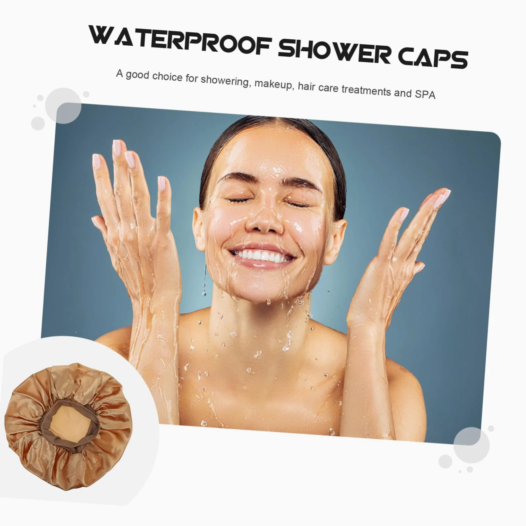Healvian 6pezzi Cuffie Da Bagno Elastiche Impermeabili Poliestere Per Donna Per Makeup e Spa Design Elegant e Resistenti Al
