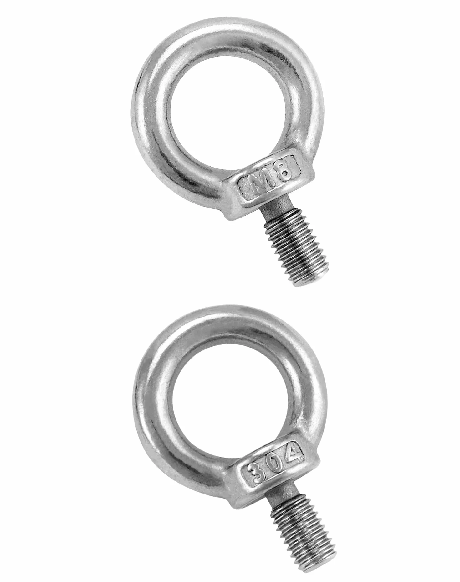 QWORK M8 Bullone ad Occhiello 304 Acciaio Inossidabile per Sollevamento 120kg