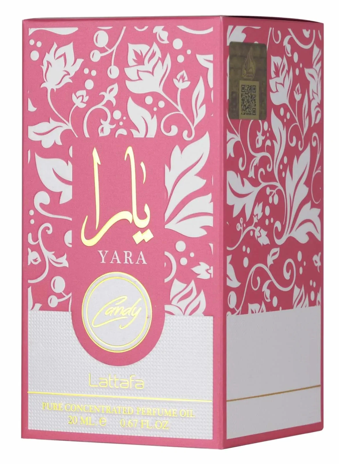 Lattafa Yara Candy – Olio profumato concentrato a lunga durata, fruttato, dolce, floreale, muschiato, da donna, 19,0 g/20 ml