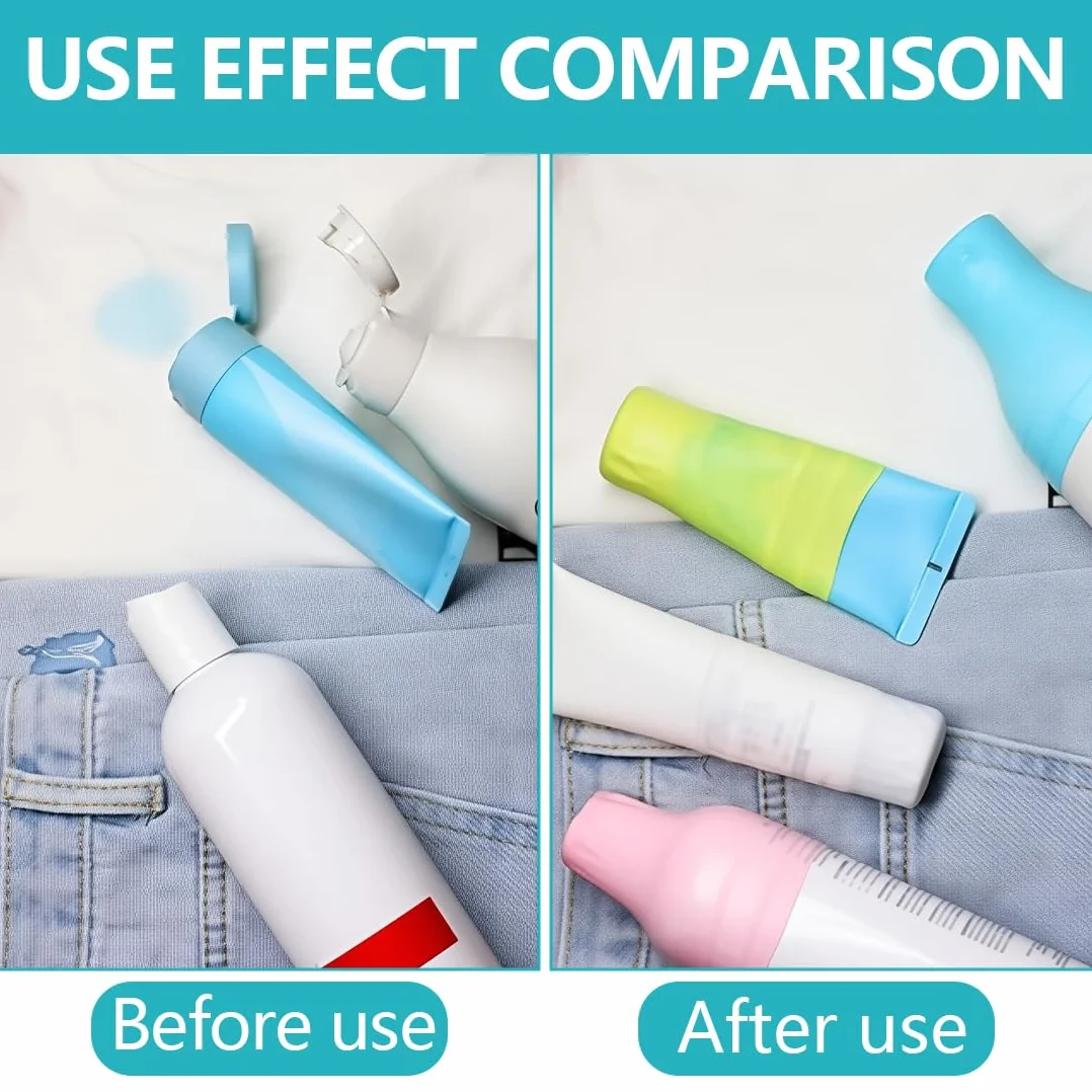 12 Pezzi Copribottiglie in Silicone per Viaggi Maniche Elastiche per la Protezione dalle Perdite Protezione dalle Perdite da Viaggio Riutilizzabili per Contenitori per Bagnoschiuma