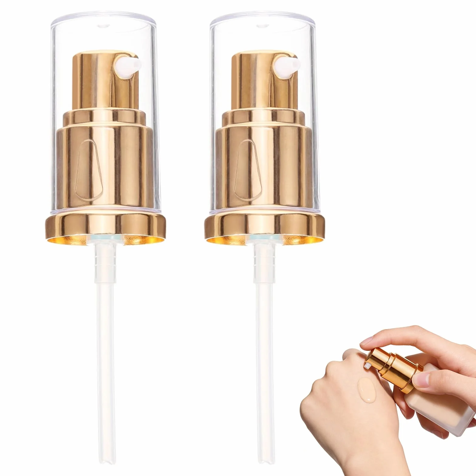 2 pezzi Pompa di ricambio, Teste Della Pompa per Fondotinta Cosmetica, Pompas per Fondotintaa, for Estee Lauder Double Wear Foundation