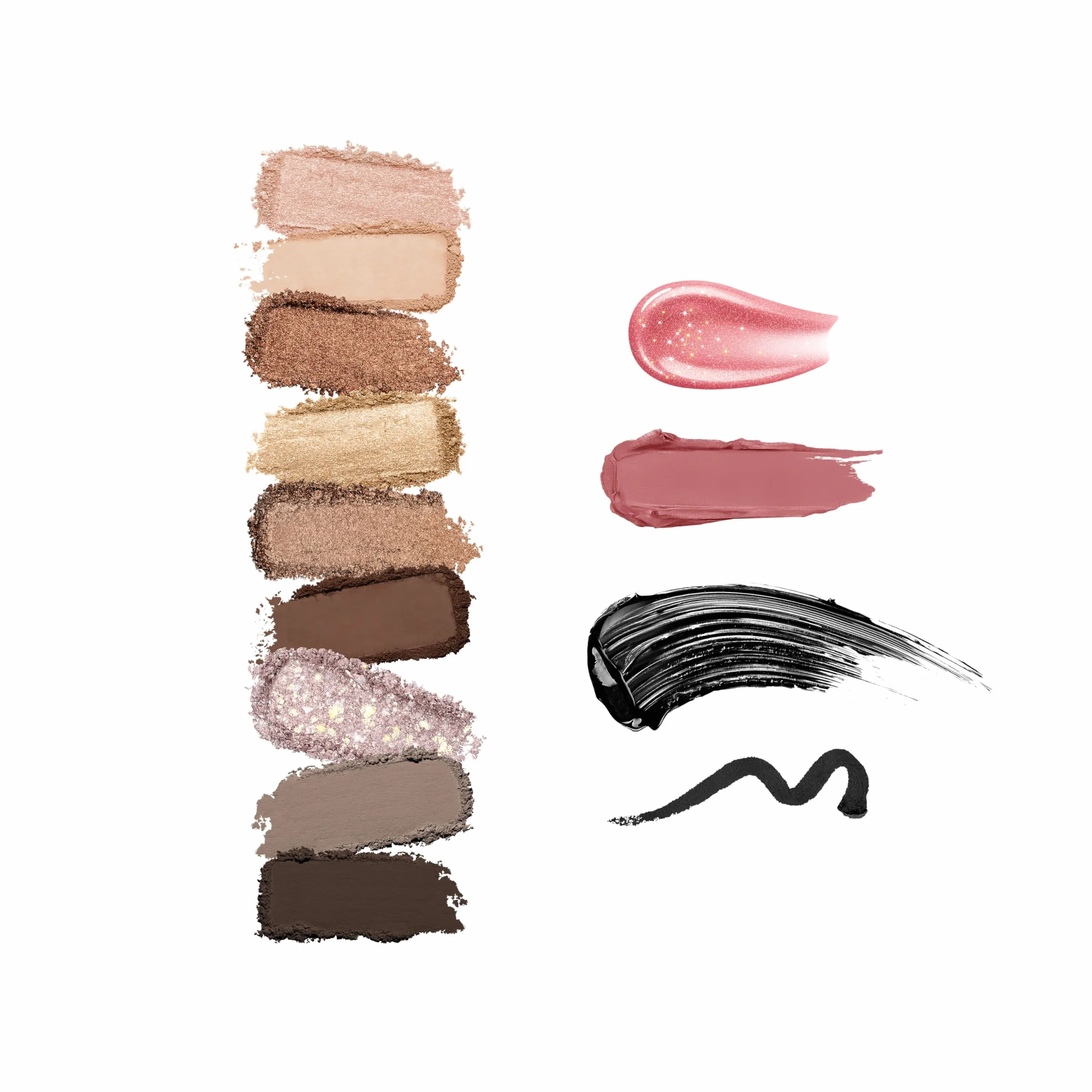 KIKO Milano Snow-Kissed Holiday Timeless Look Makeup Gift Set, Gift Set Makeup: Mascara Effetto Volume, Eyeliner, Palette Ombretti, Lucidalabbra E Rossetto