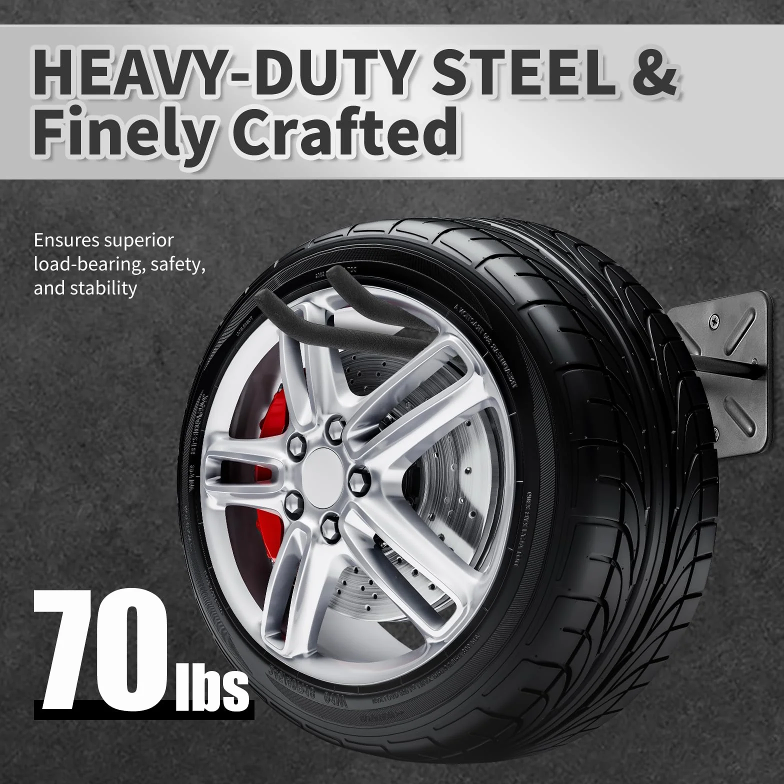 Ganci da Garage Heavy-Duty 30 cm, Organizer per Attrezzi da Montare a Muro, Ganci Doppio Versatili per Stoccaggio