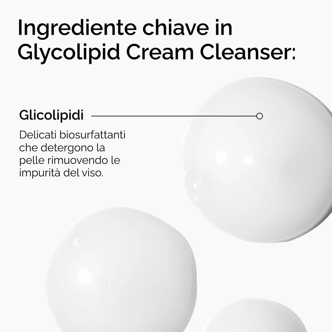 The Ordinary Glycolipid Cream Cleanser 150ml, Detergente cremoso viso glicolipidi, Struccante delicato con agenti glicolipidici di origine vegetale