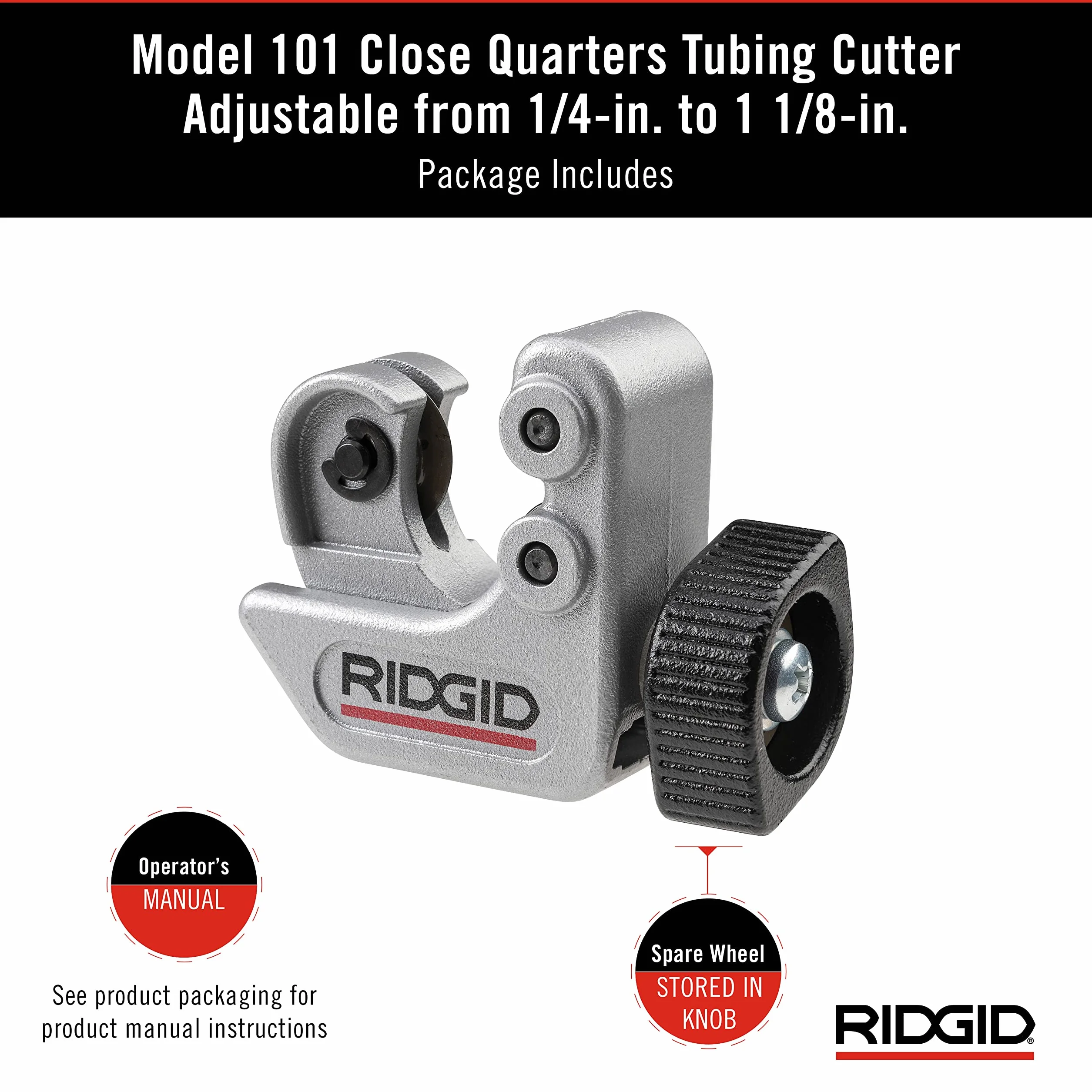 RIDGID 40617 Tagliatubi per spazi ristretti modello 101 6-28,5 mm