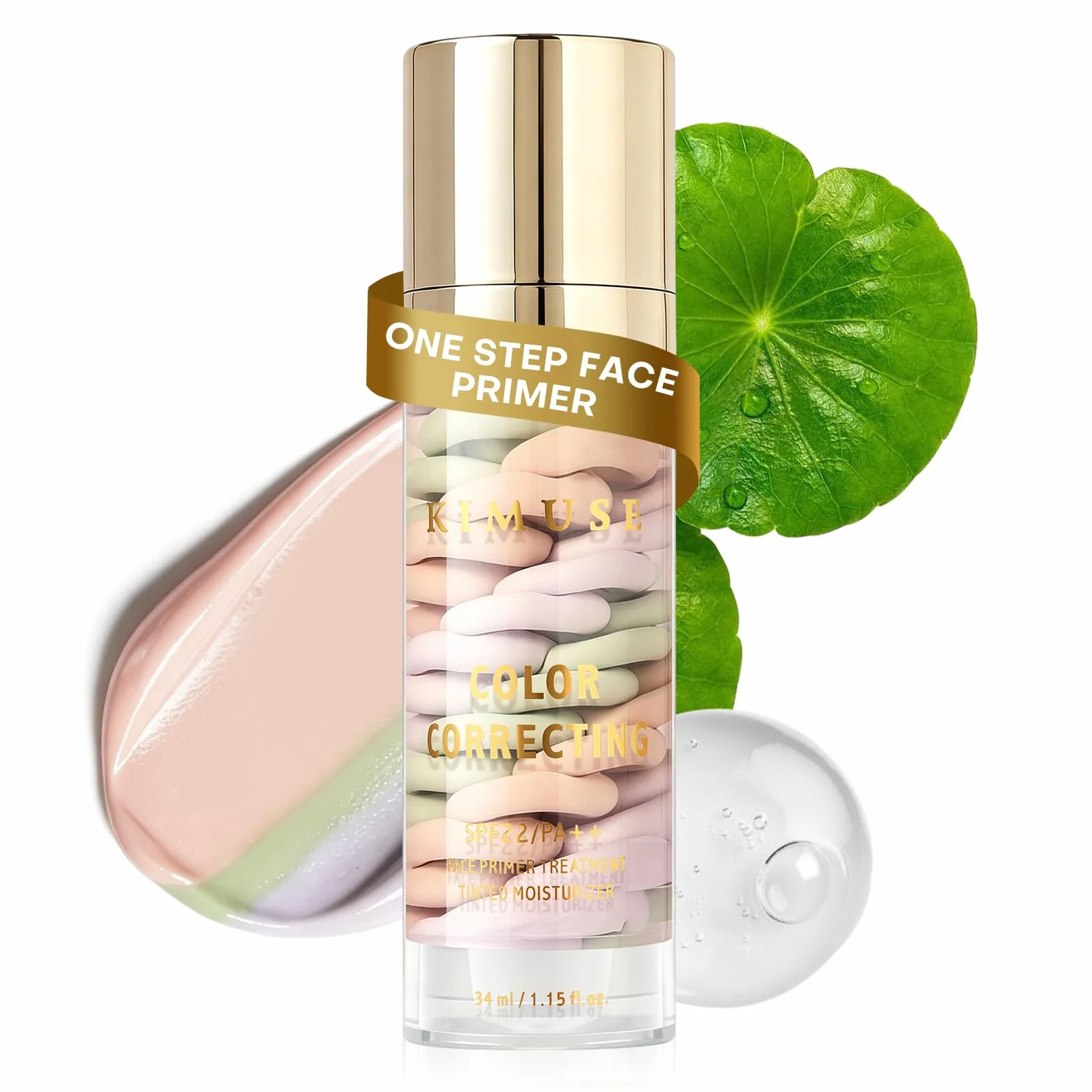 KIMUSE Color Correcting Facial Serum, Base Primer Trucco Viso, One Step Color Corrector Isolation Cream, Brightening Makeup Primer, Hydrates, Balances & Nourishes Skin, Natural Finish