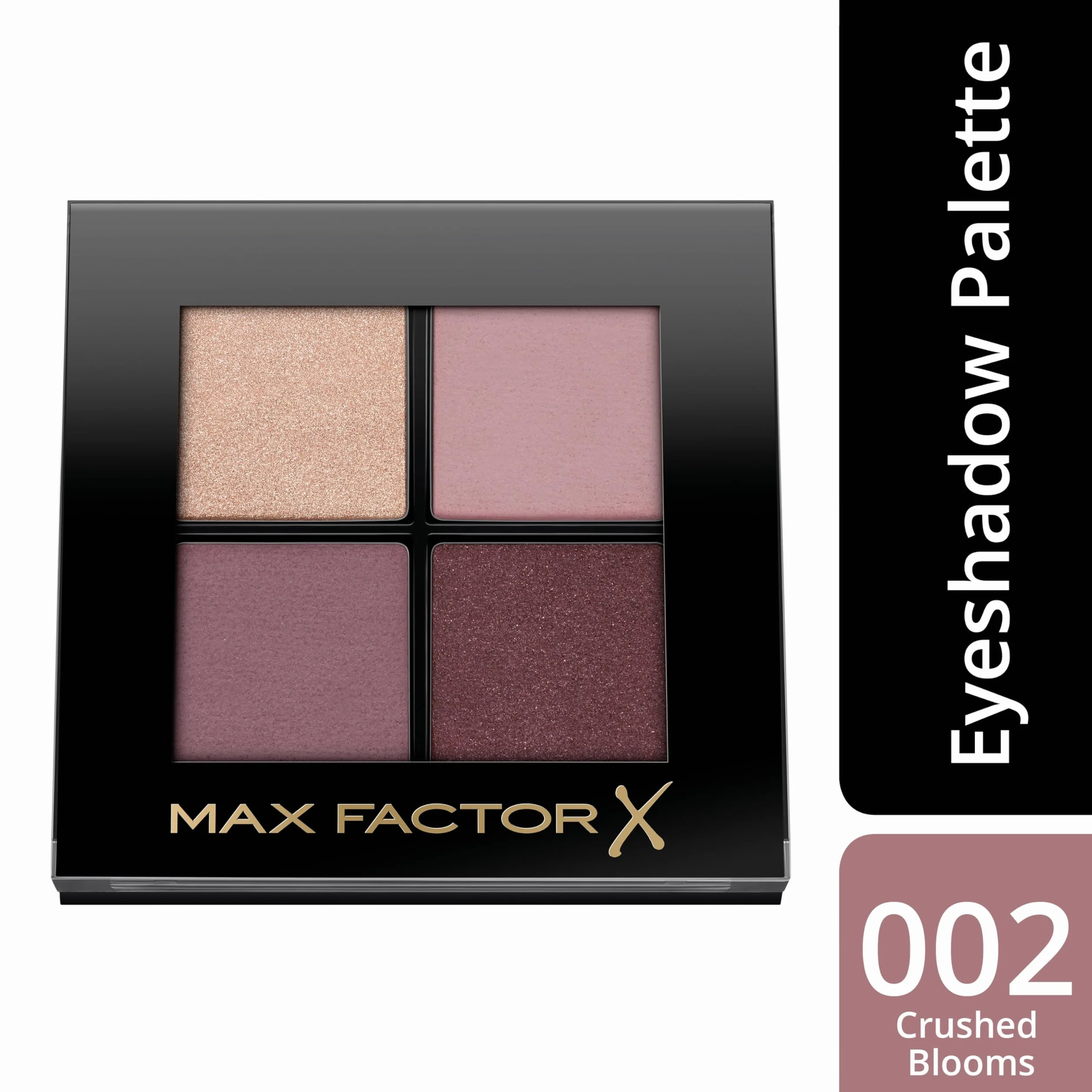 Max Factor Colour X-Pert Soft Touch Palette Ombretti, 4 Ombretti dal Colore Intenso, Altamente Sfumabili, 002 Crushed Blooms