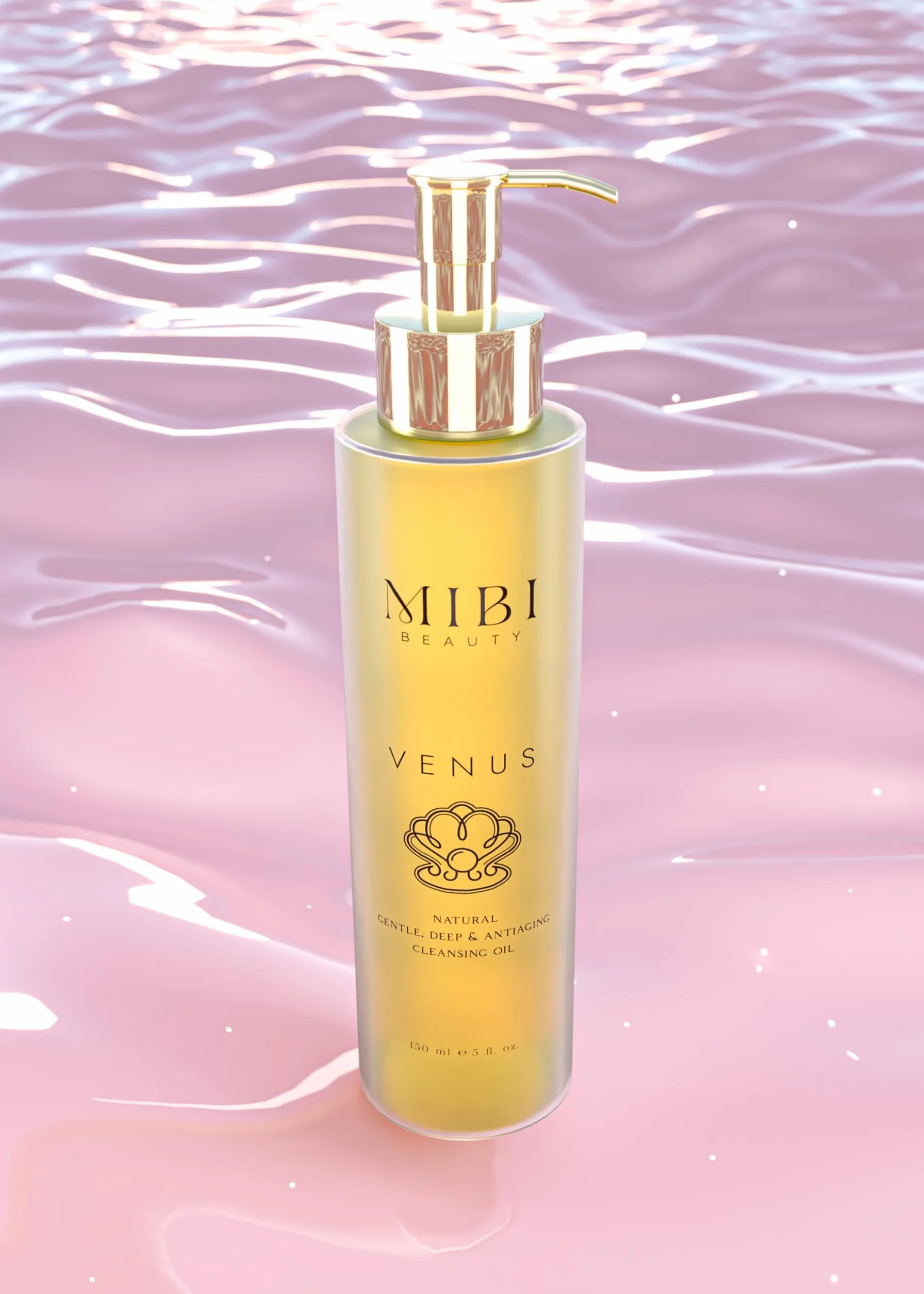 Venus - Olio detergente viso con vitamine C ed E e 7 oli botanici, 95% origine naturale, struccante efficace senza secca, non ostruisce pori, tutti i tipi di pelle, anti-età, 150 ml