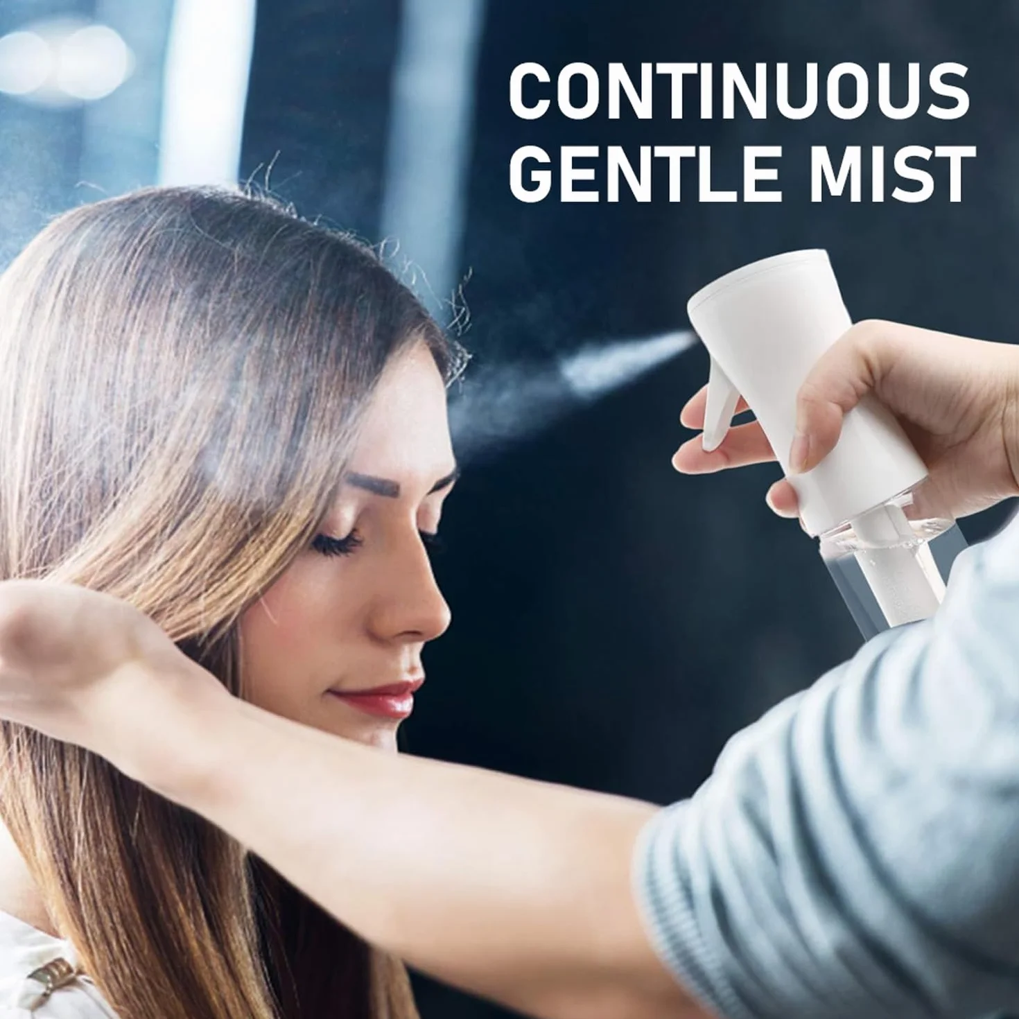 ELEMSY Flacone spray per capelli (confezione da 2 flaconi da 192,8 g) per nebulizzazione continua, nebulizzatore ultra fine per capelli, pulizia, piante, animali domestici, barbieri, saloni, profumi