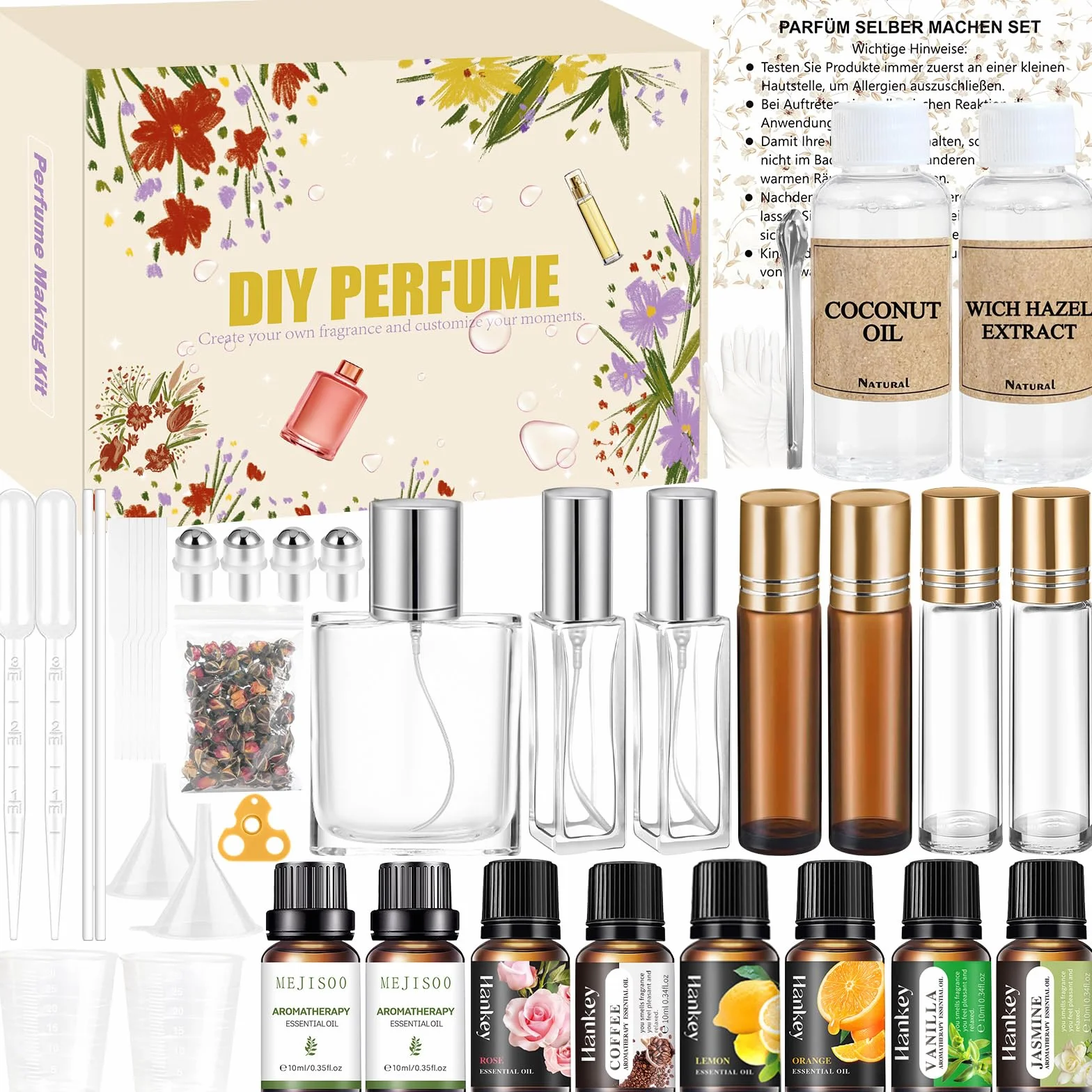 Kit per la creazione di profumi Vezerd - Kit creativo fai-da-te per adulti - Con olio essenziale - Mini profumi come regalo per donne/ragazze/donne