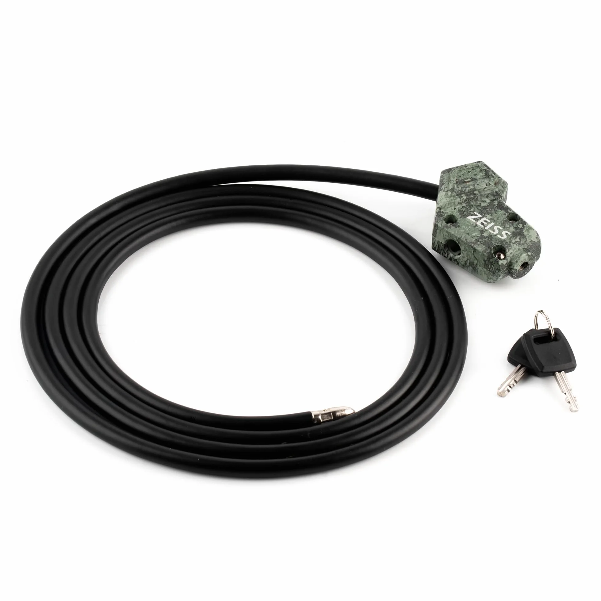 ZEISS Lucchetto Antifurto a Cavo per Fotocamera Selvatica, Corda in Acciaio Resistente alle Intemperie, 2 Chiavi