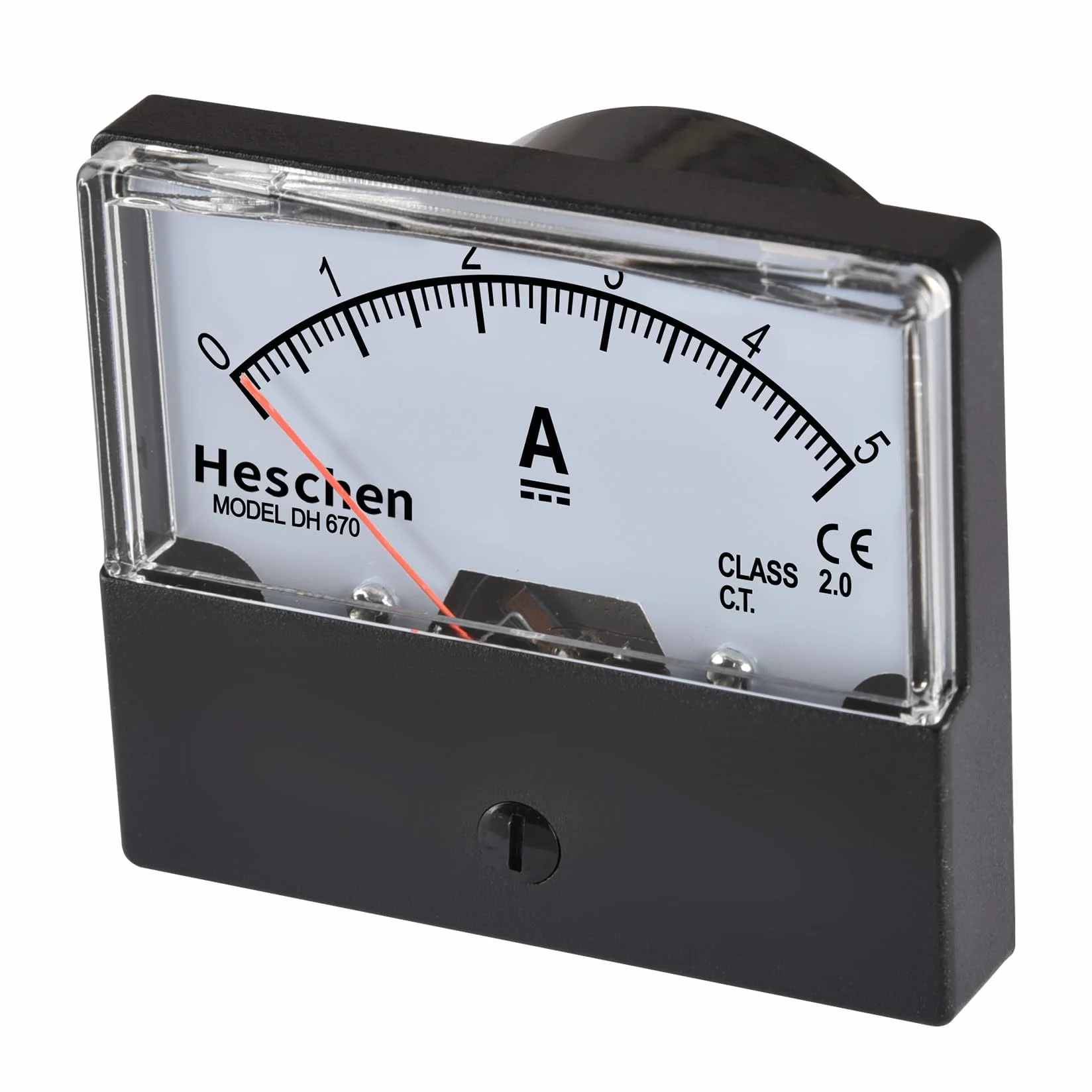 Heschen DH-670 Amperometro DC 0-5A Classe 2.0 Misuratore di Corrente a Pannello Rettangolare
