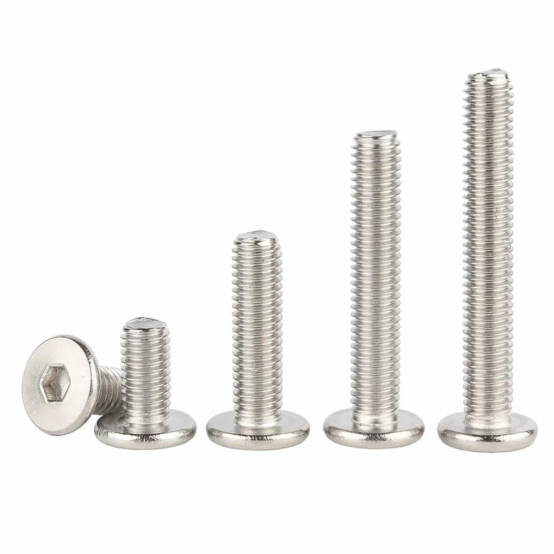 2 Pcs M12 x 70mm Esagono interno Extra sottili Testa piatta Bulloni A basso profilo Viti per macchine