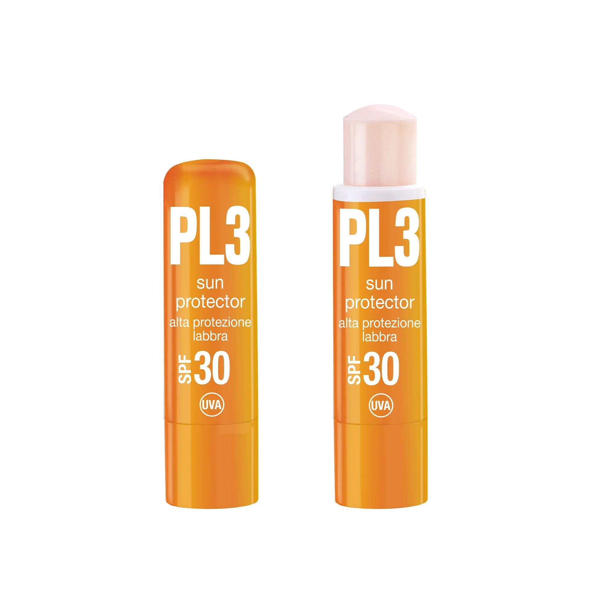 KELEMATA PL3 Sun Protector Stick Labbra SPF 30, Protezione Solare Doppia Azione con Aloe Vera per Labbra Arrossate, Protegge da Sole Intenso e Vento, Ideale Sport Mare e Montagna, Idratante 3,7g