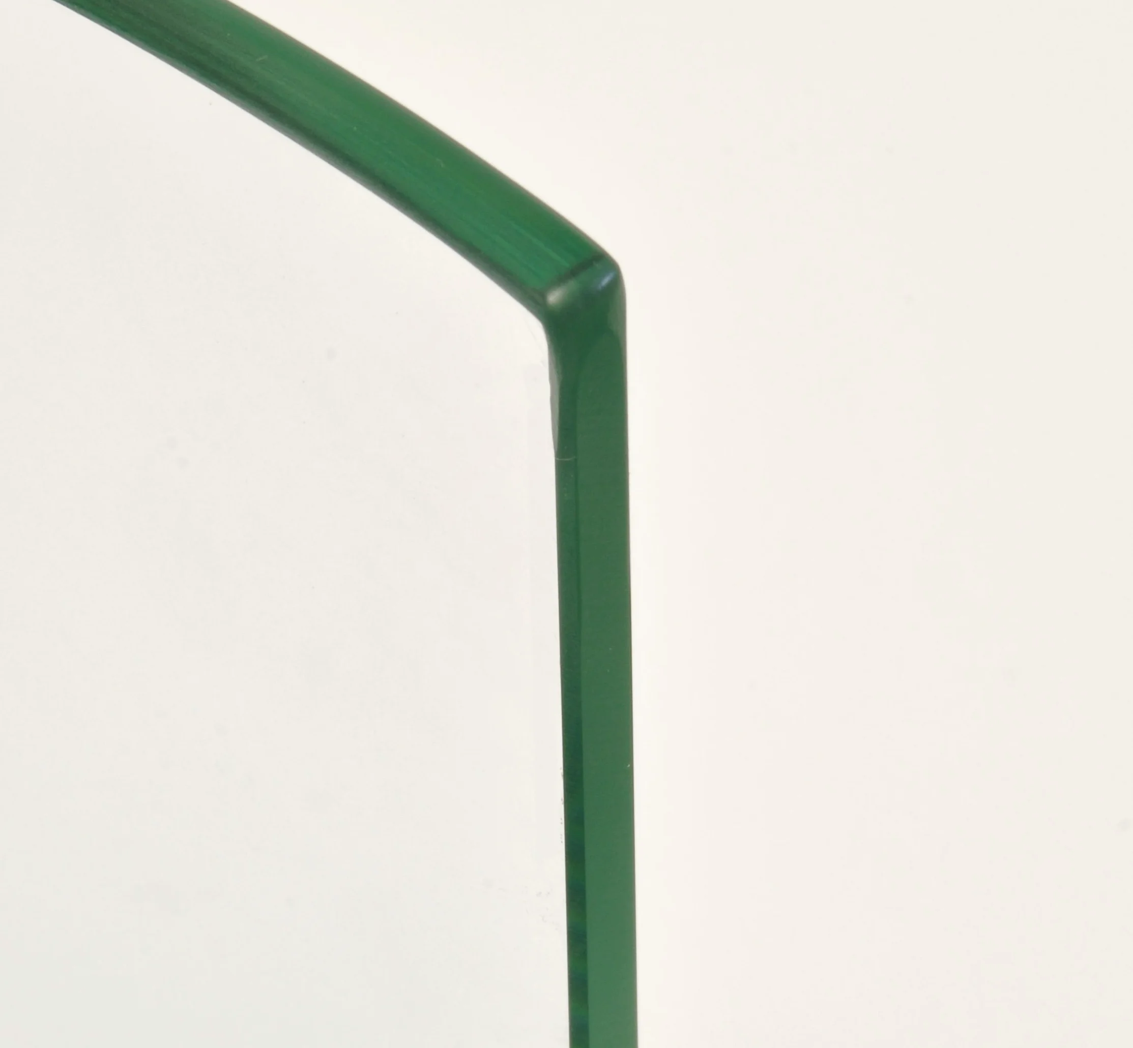 Mensola angolare in vetro temperato trasparente 180 mm 6 mm cromata