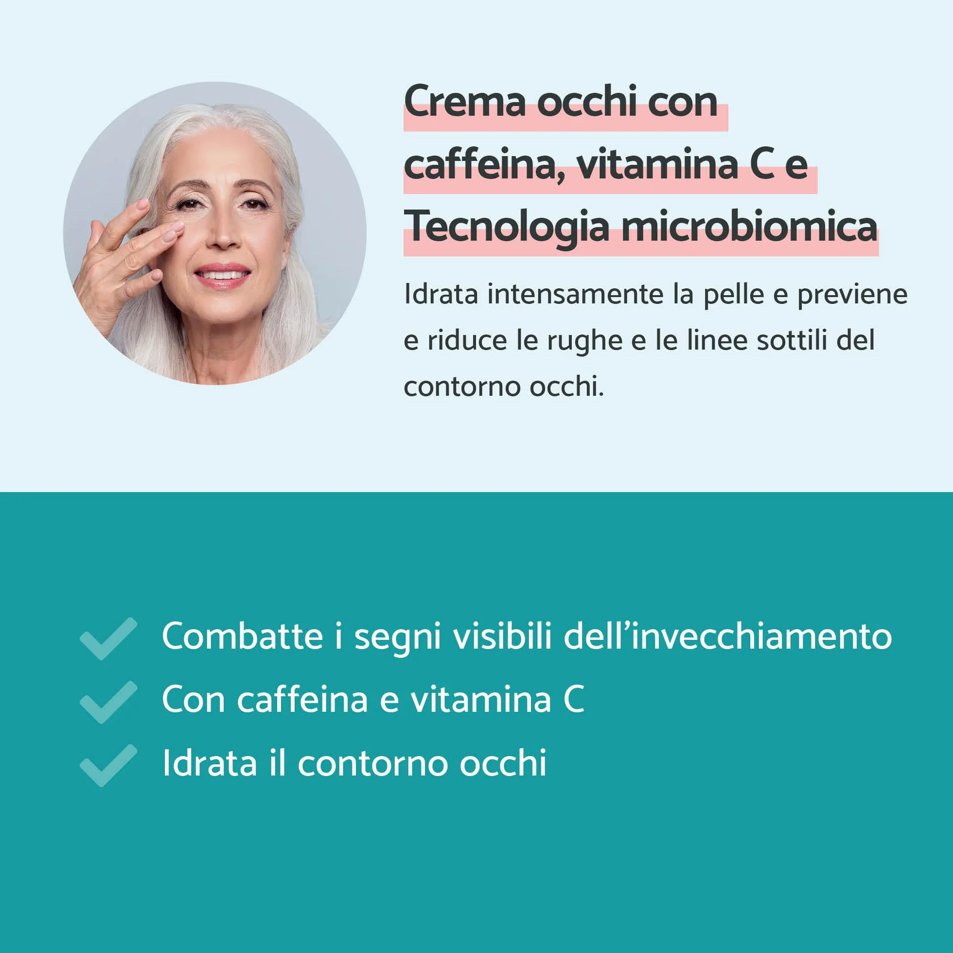 Remescar Crema Contorno Occhi 15ml – Antirughe e Anti-Età con Caffeina e Vitamina C – Riduce Borse, Occhiaie e Segni dell'Invecchiamento, Rimpolpa e Illumina la Pelle