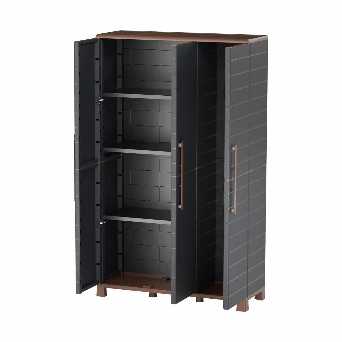 Art Plast Armadio porta bancone antracite 3 ante 102 x 37 x 169 cm