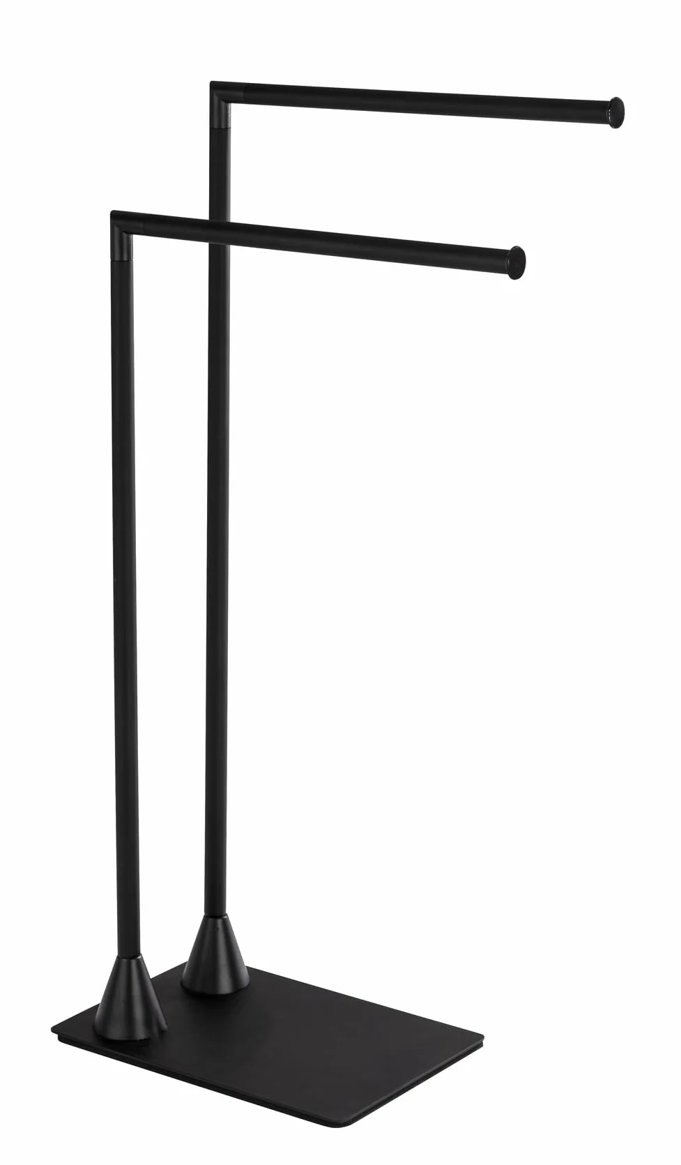 WENKO Piantana portasalviette Hella Stender portabiti, Acciaio, 43.5 x 78.5 x 20 cm, Nero