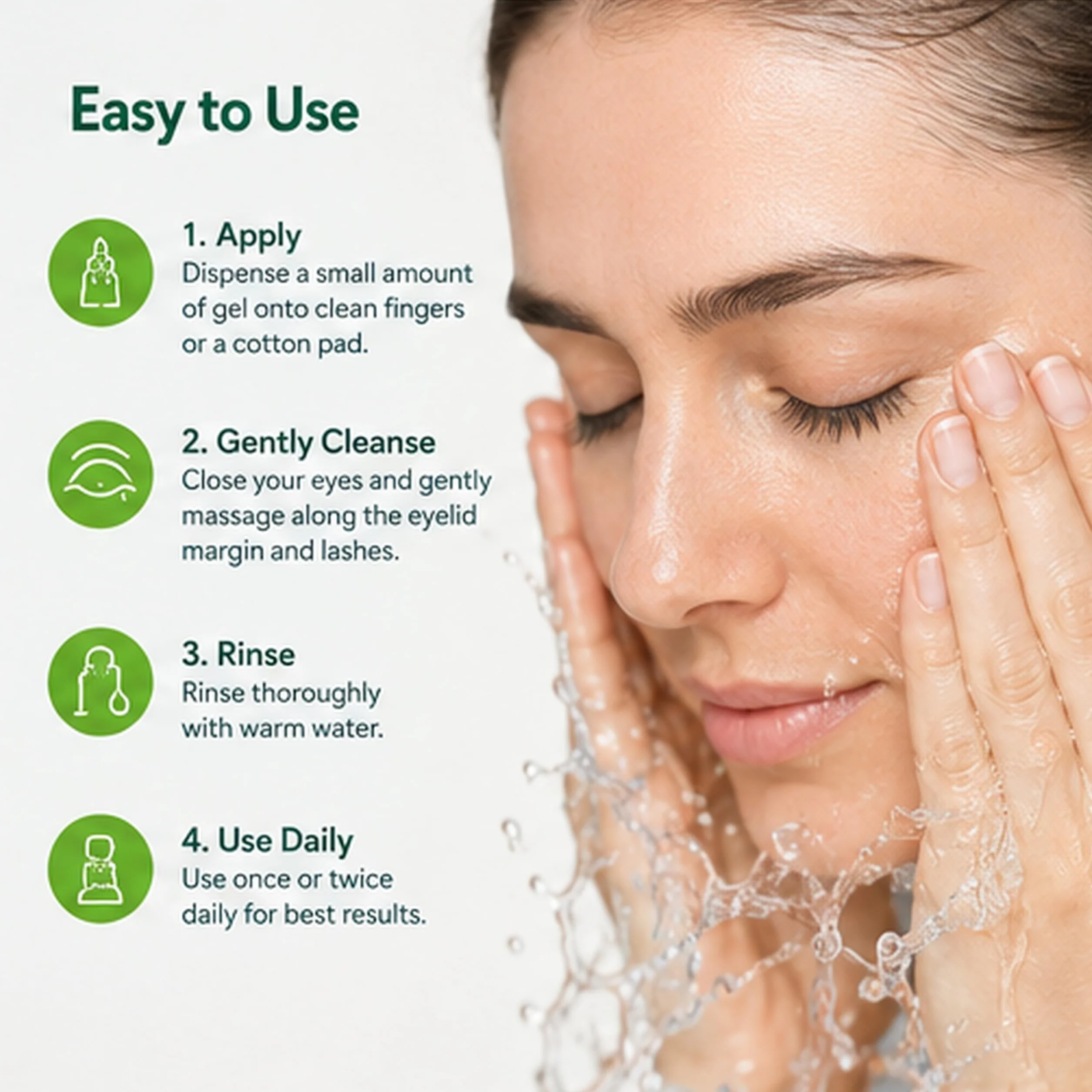 NOVEHA Demodex Gel Detergente Extra Forte per Palpebre - per Demodex, Mgd e Occhio Secco Con Pro-Vitamina B5, Olio di Tea Tree e Acido Ialuronico - Pulizia Morbida, Allevia Il Prurito Della Palpebra -
