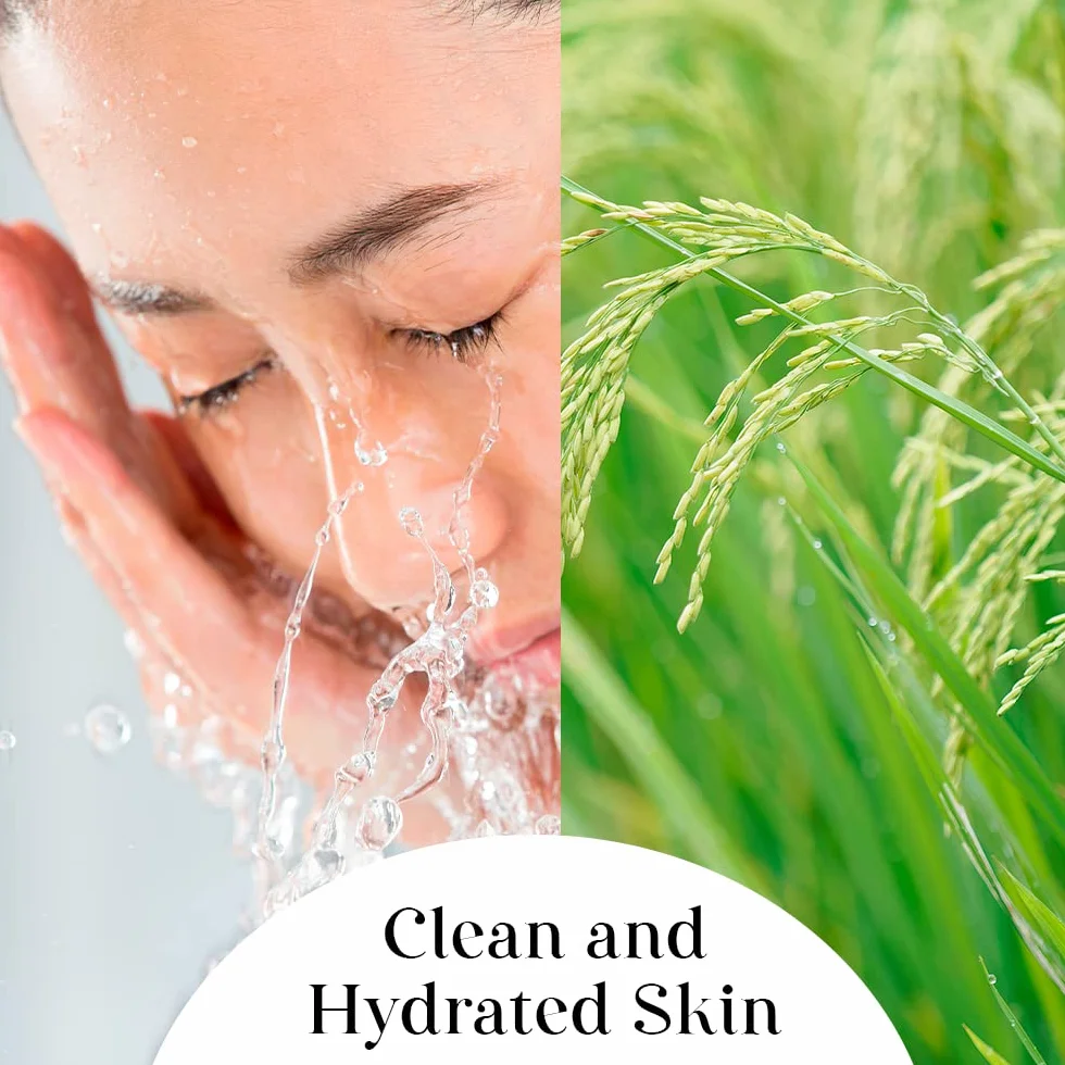 Olio di Ceramidi di Riso con Oryzanolo 2in1, Struccante Waterproof 100% Naturale | Cura Ecologica per Pelle & Capelli | Favorisce la Crescita | Riduce le Occhiaie, Massaggio 500ml