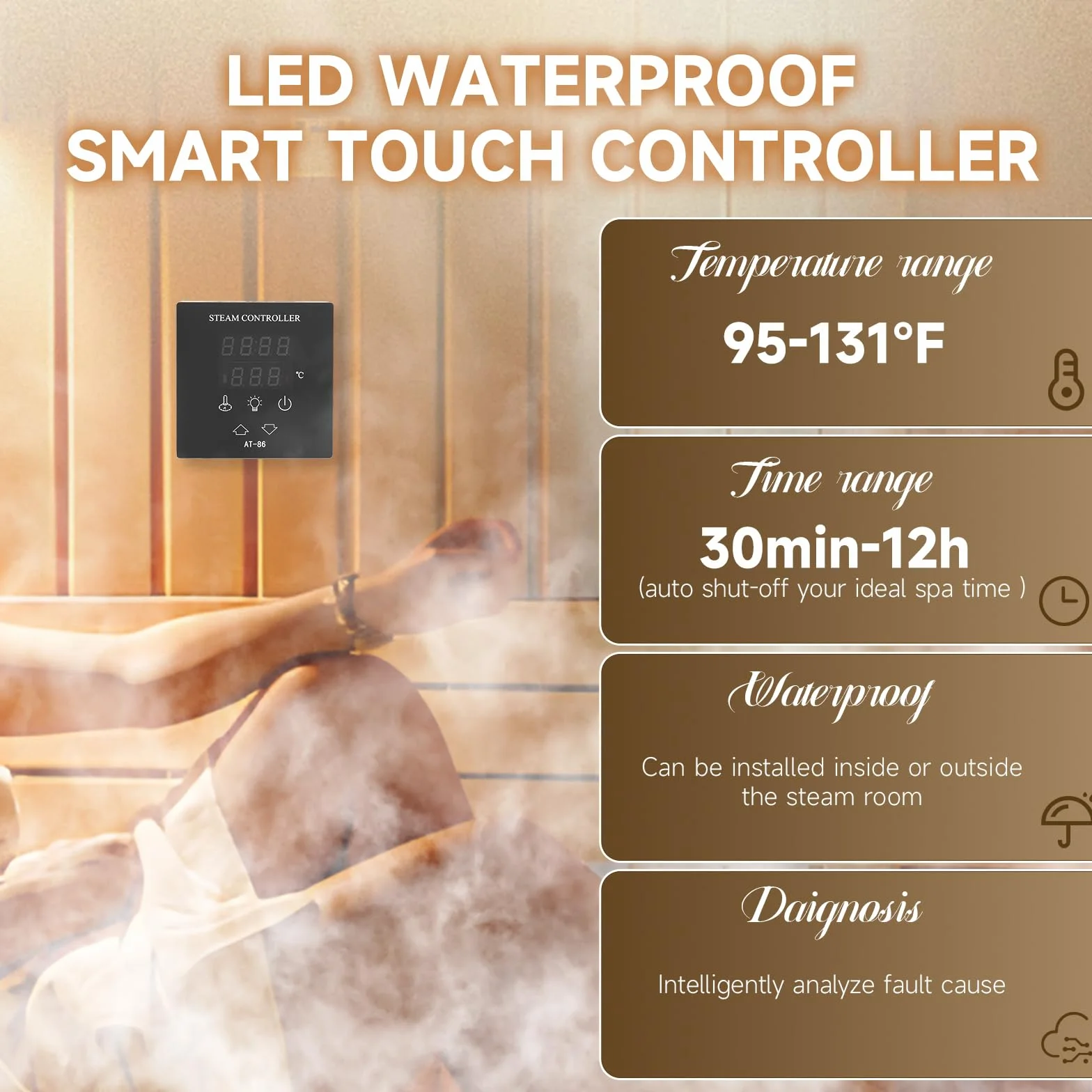 Hanchen 6KW Generatore di Vapore per Sauna Bagno Turco 220V 4.2m³ CE