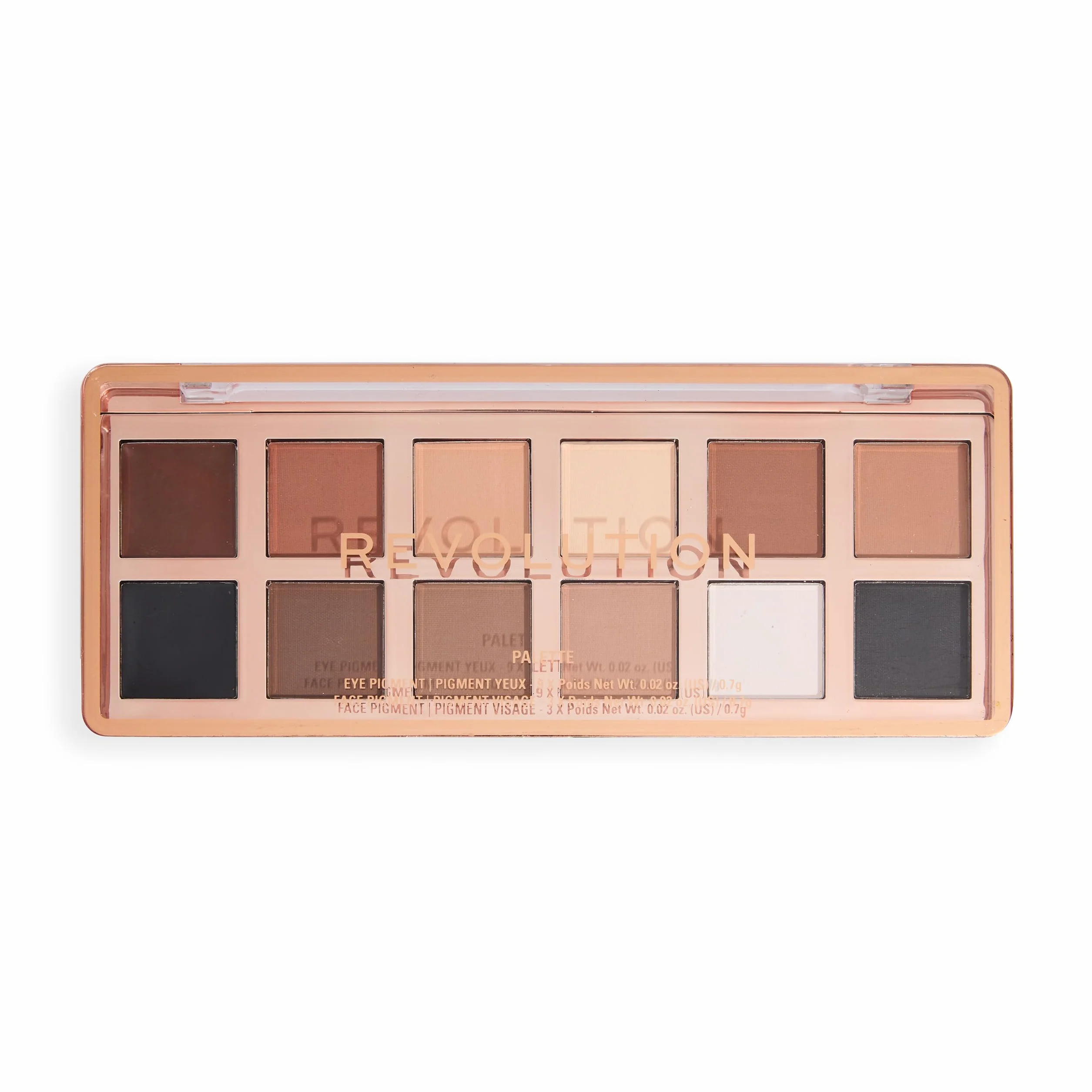 Revolution The Master Icon Matte Nudes Palette – Palette di 12 ombretti Nude opachi ad alta pigmentazione, Vegan & Cruelty-Free