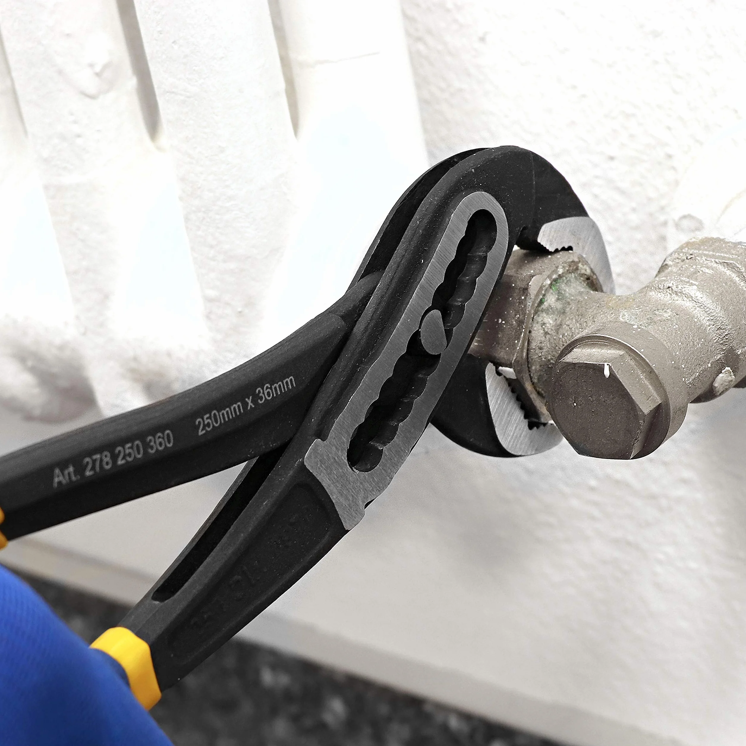 S&R Chiave a Pappagallo Professionale Regolabile 250 x 36 mm Acciaio al Cromo Vanadio Fosfatato Blu