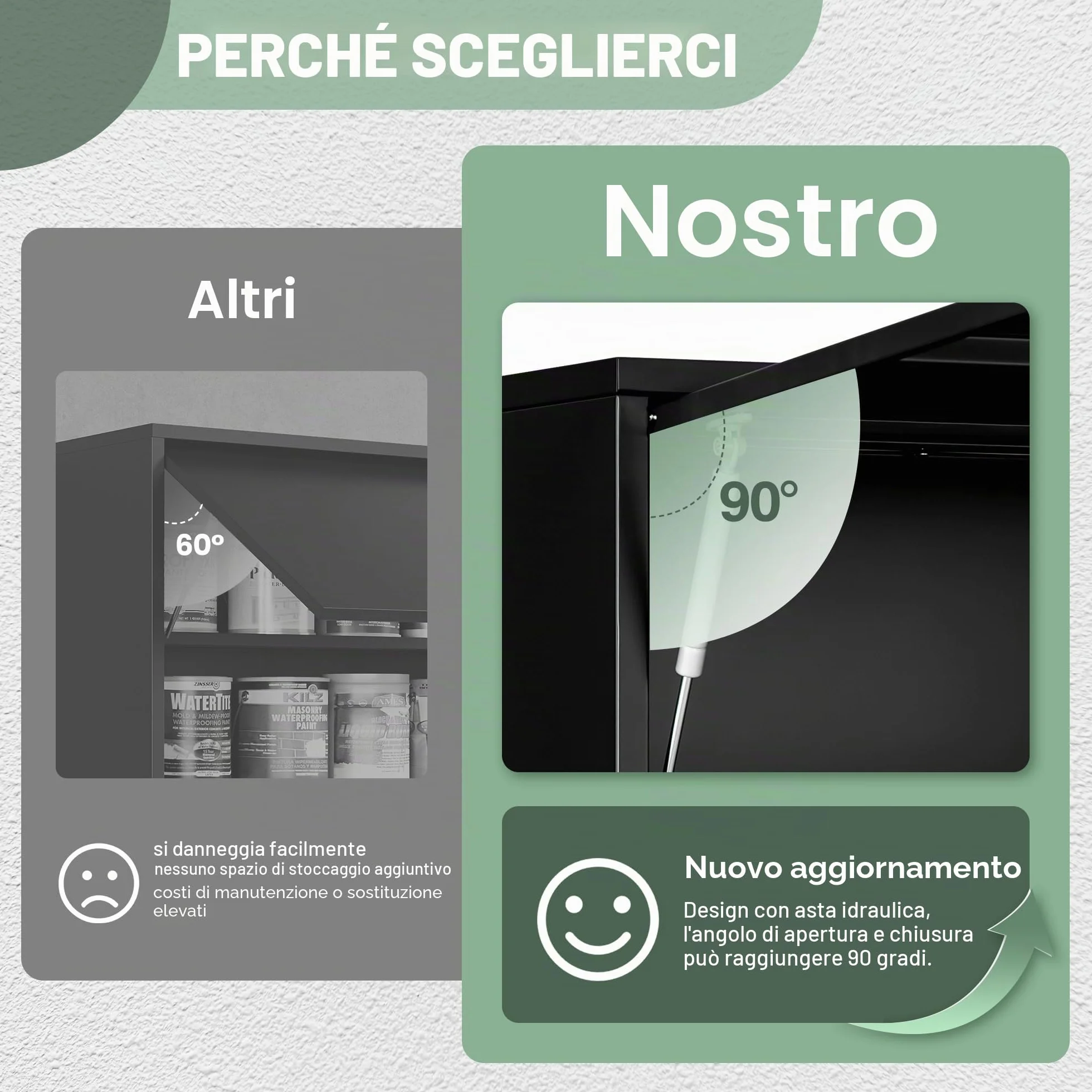 Sightlife Armadietto per attrezzi in metallo con serratura 32 x 80 x 35