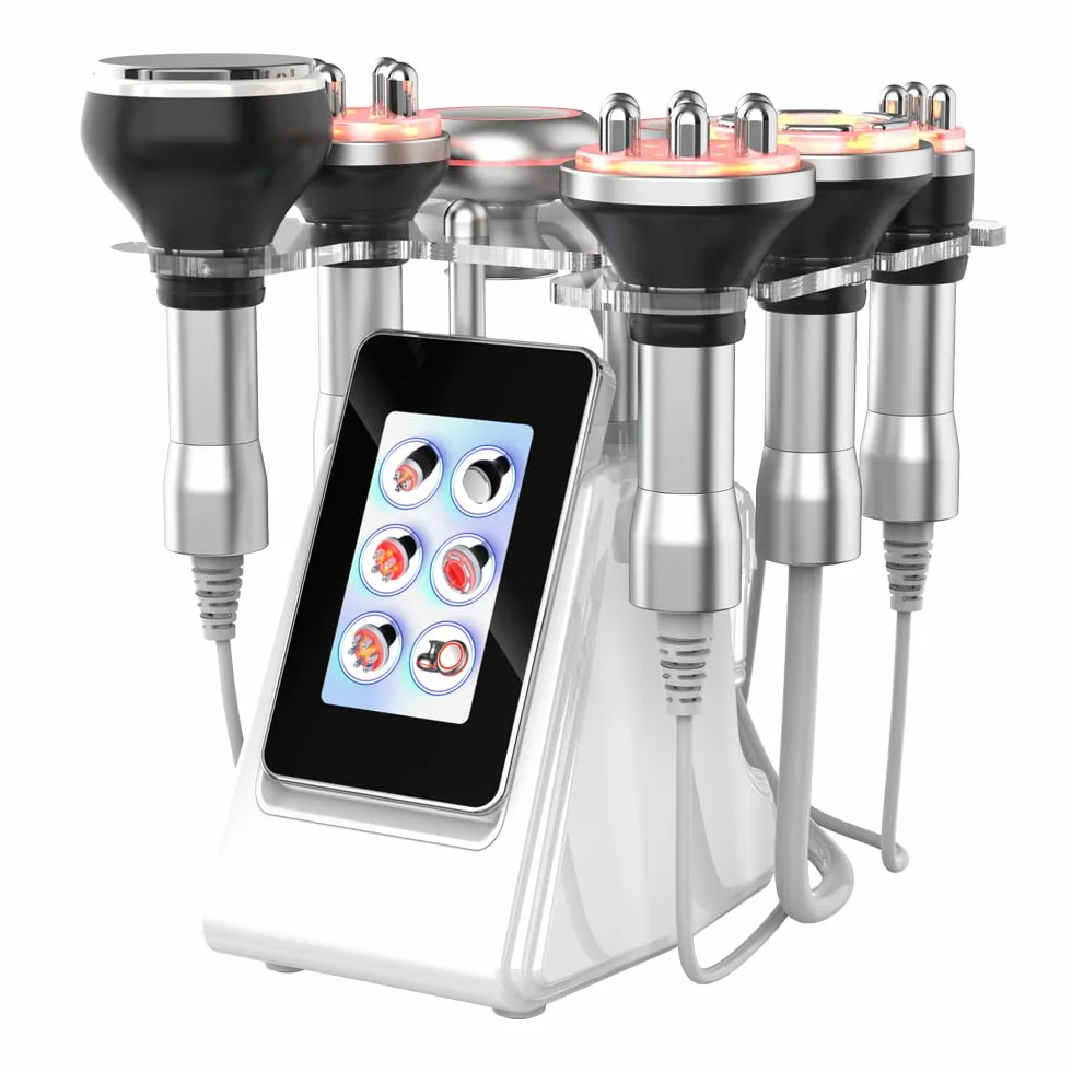 Elitzia 6 in 1 Body Sculpting Cavitazione 80 K Macchina per bruciare i grassi Macchina per cavitazione Vacuum RF EMS Skin Tightening RF Ridurre le Rughe Radiofrequenza Ultrasuoni Saloni Spa Uso