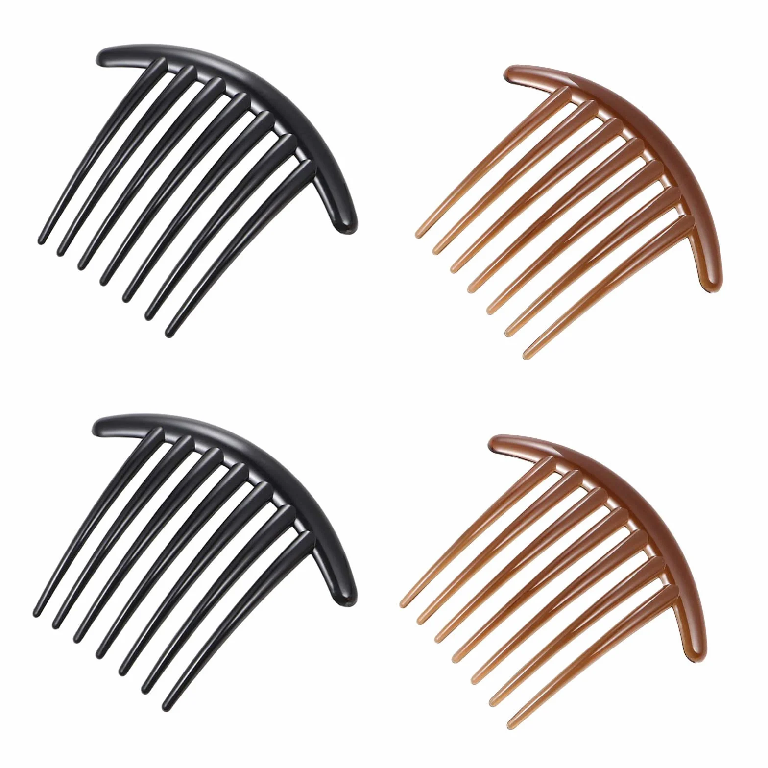 4 Pezzi Pettinino per capelli con 7 Denti, Denti di Plastica Pettini per Capelli Artiglio Accessori per Capelli per le Donne Ragazze
