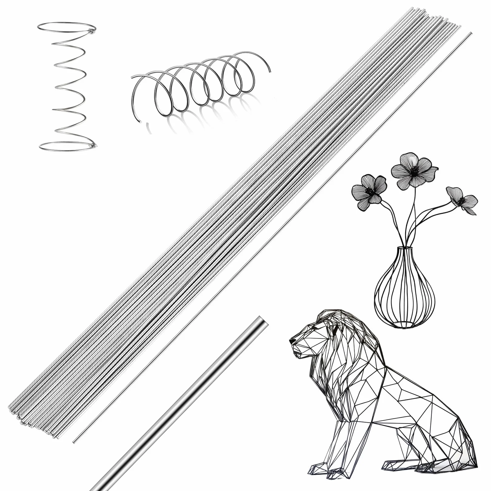 Fili in Acciaio Inossidabile 400 mm x 2 mm 30 Pz per Modellismo RC