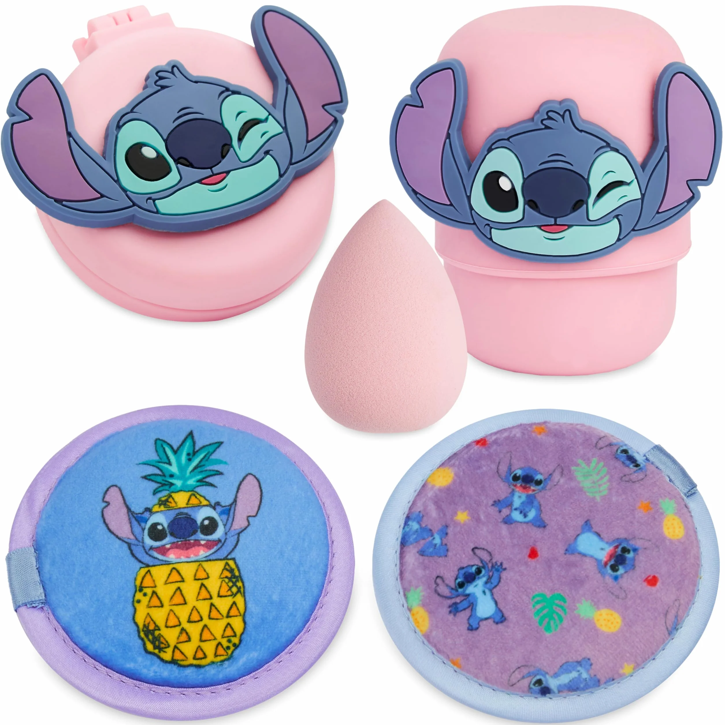 Disney Stitch Accessori per il Trucco con Spugnetta Cipria & Spazzola